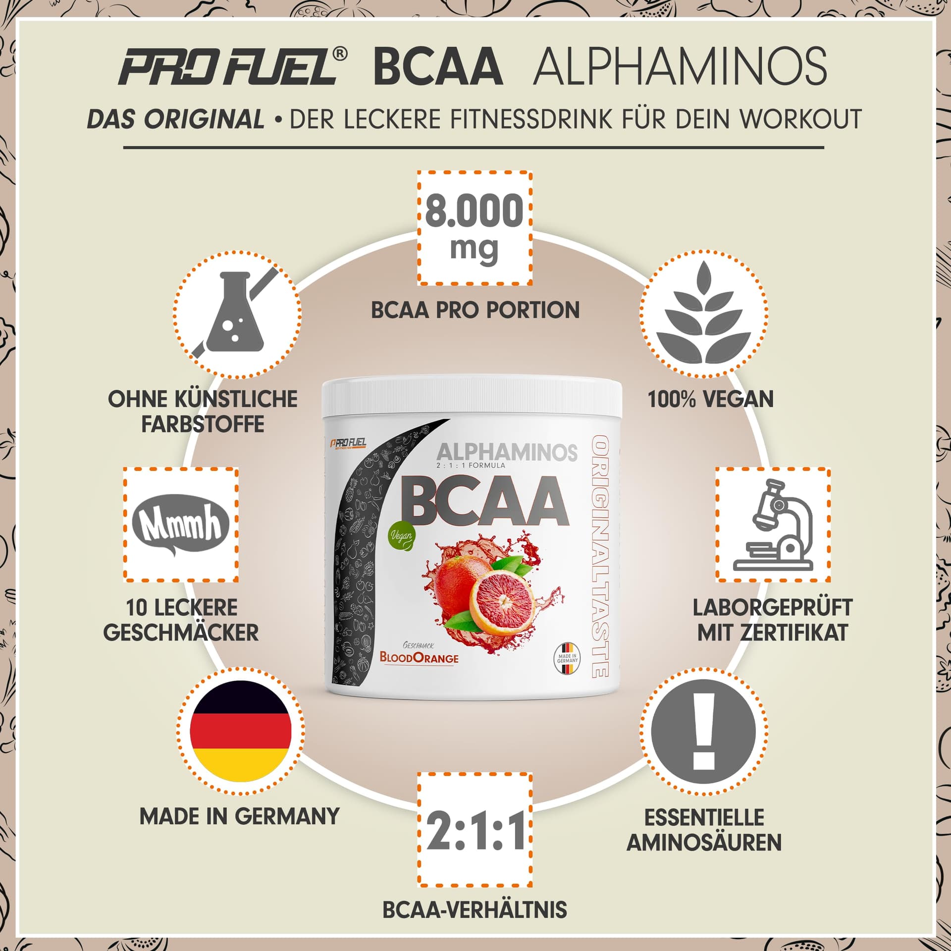 ProFuel BCAA Pulver 300g – Bild 2