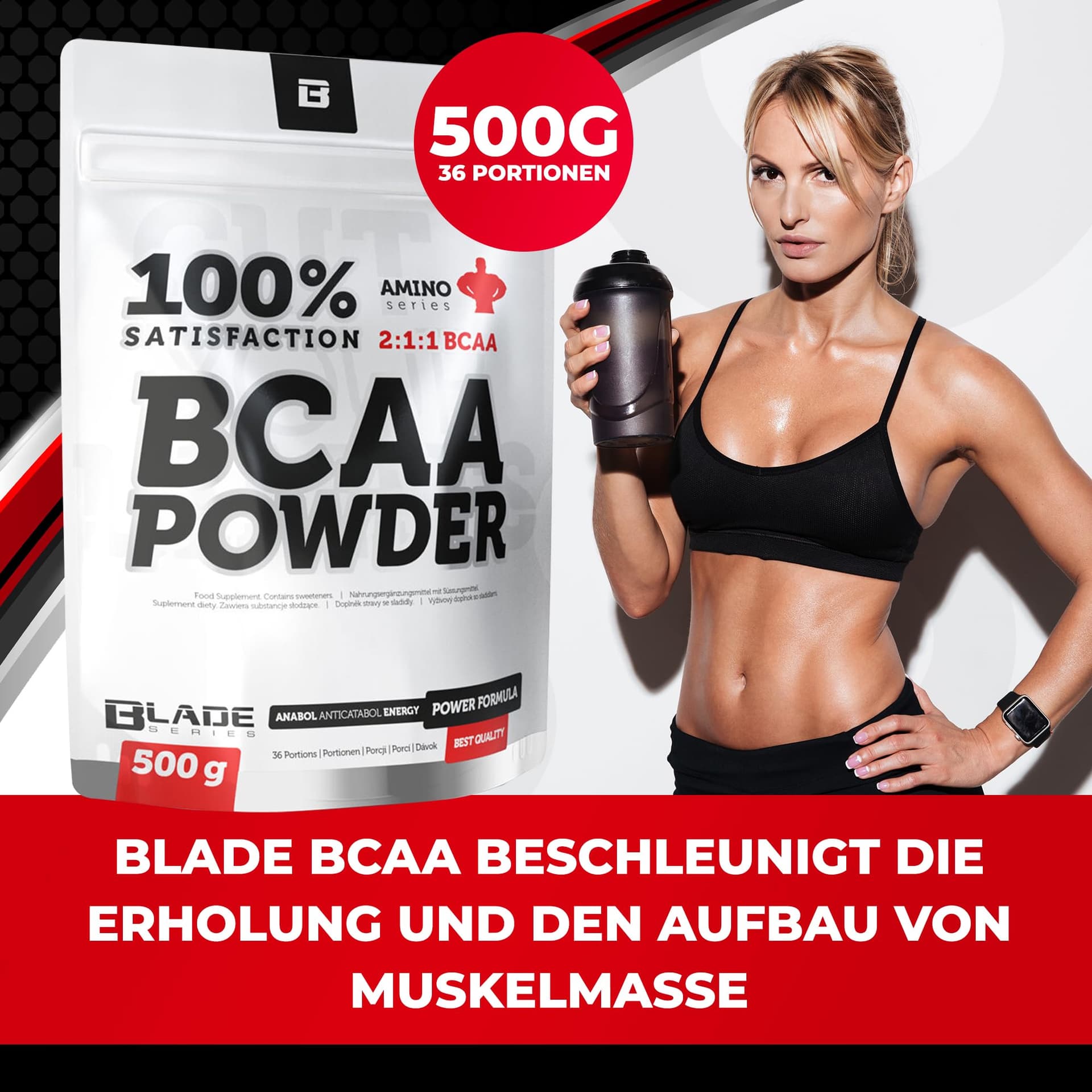 BLADE Series BCAA Pulver Mango&Melone – 500 g – Bild 2