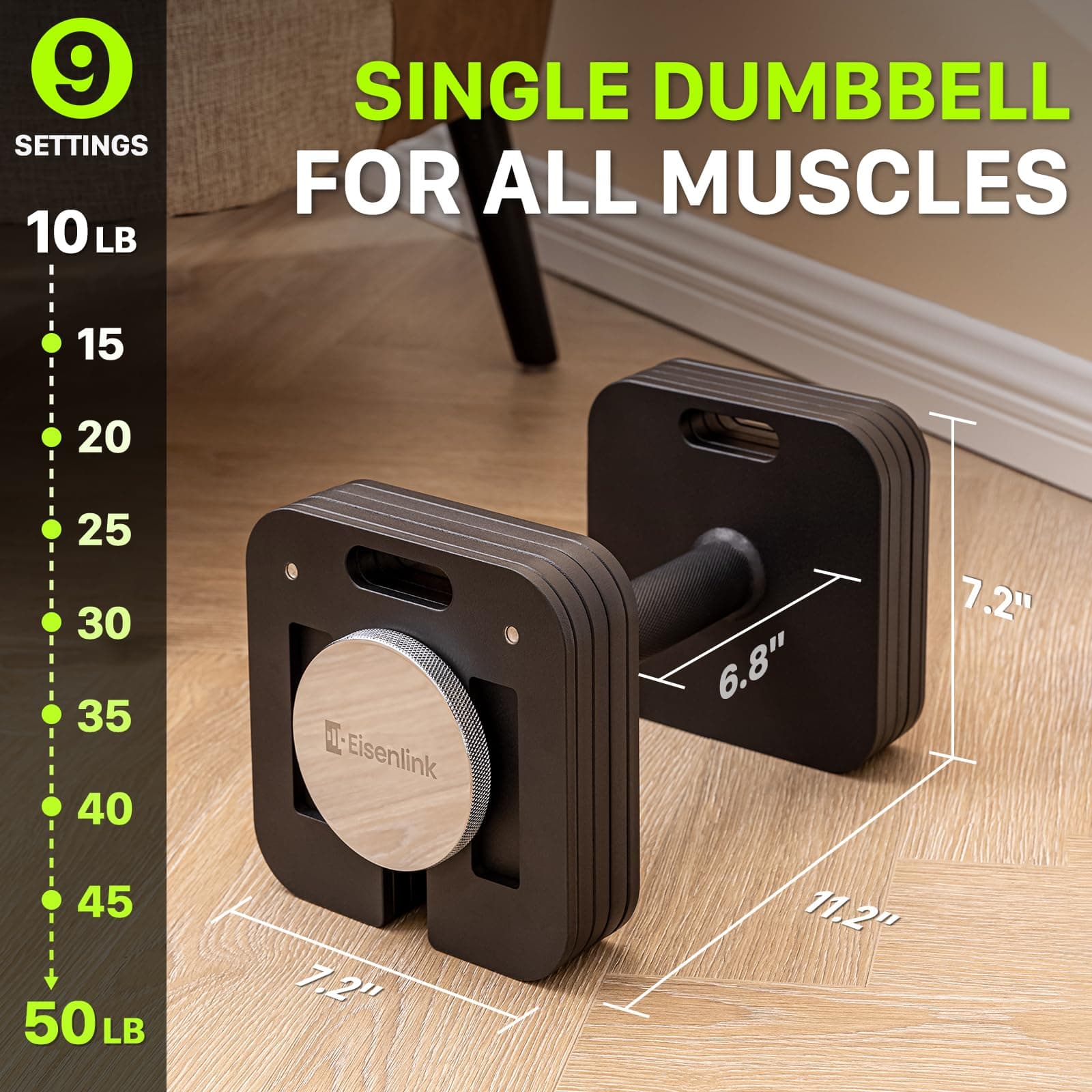 Eisenlink Adjustable Dumbbell, 50lbs – Bild 5