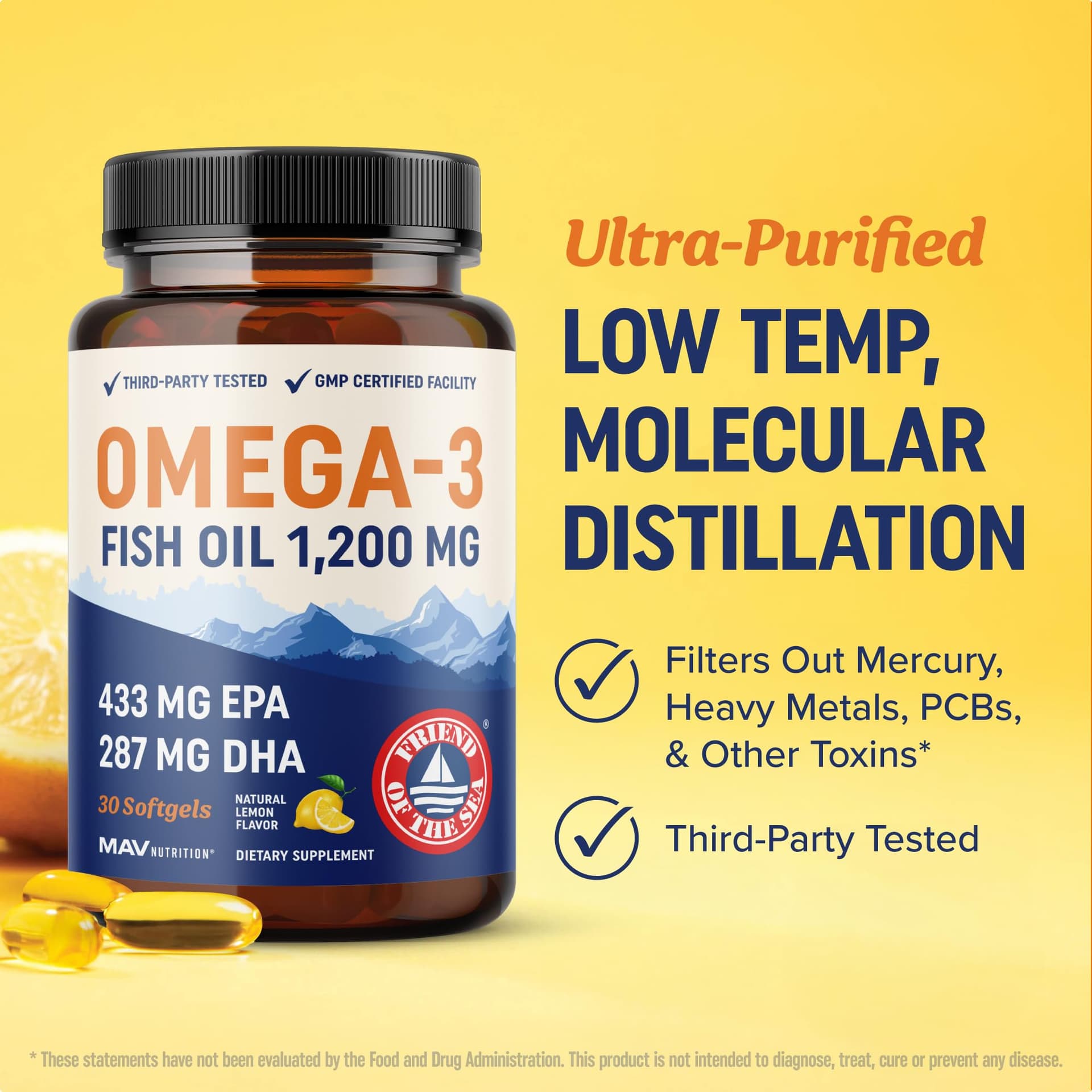 MAV NUTRITION Triple Strength Omega 3 Fish Oil 1200 mg – Bild 4