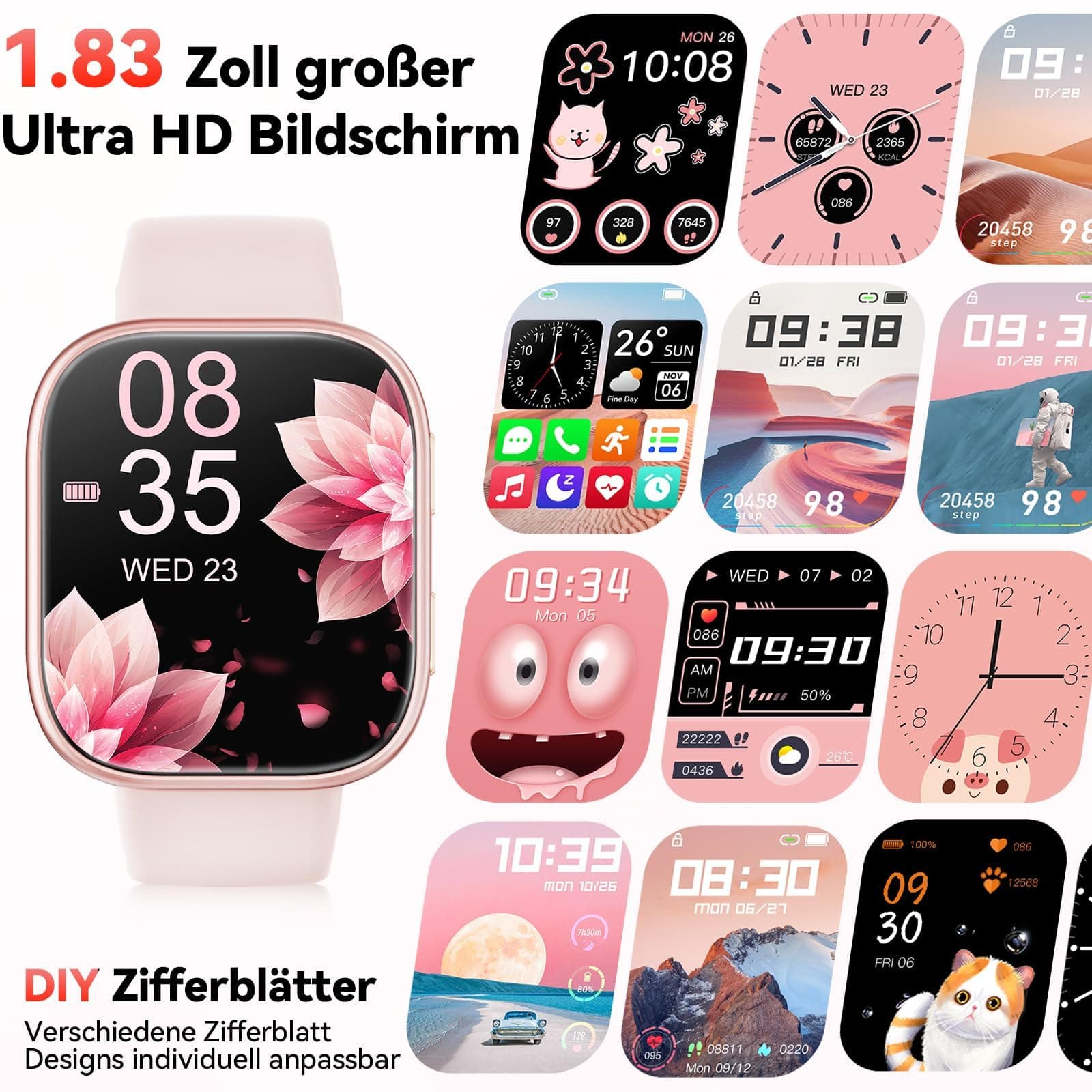 Mingtawn Smartwatch Damen Herren – Bild 6