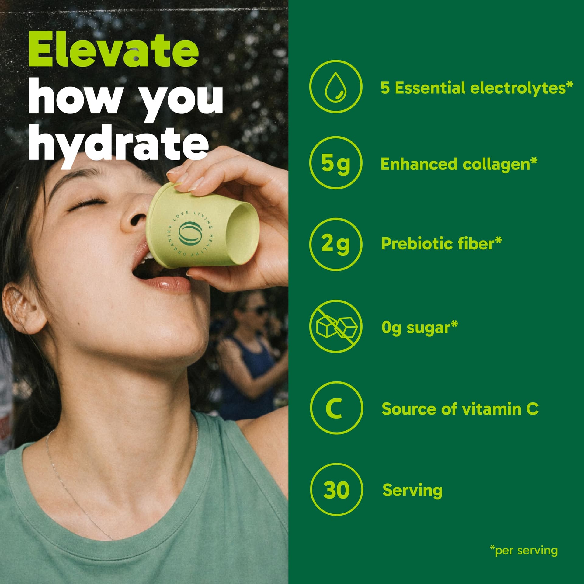 Organika Canadian-Made Electrolytes + Enhanced Collagen – Bild 2