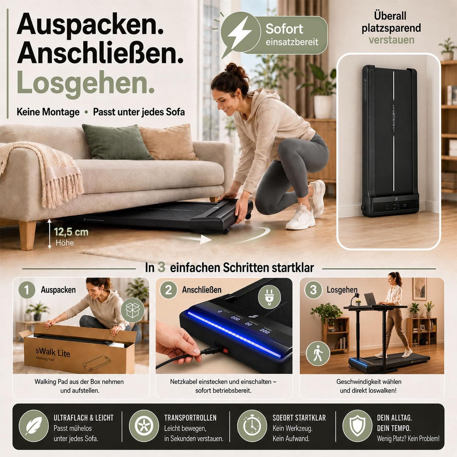 Sportstech Laufband für Zuhause – Bild 6