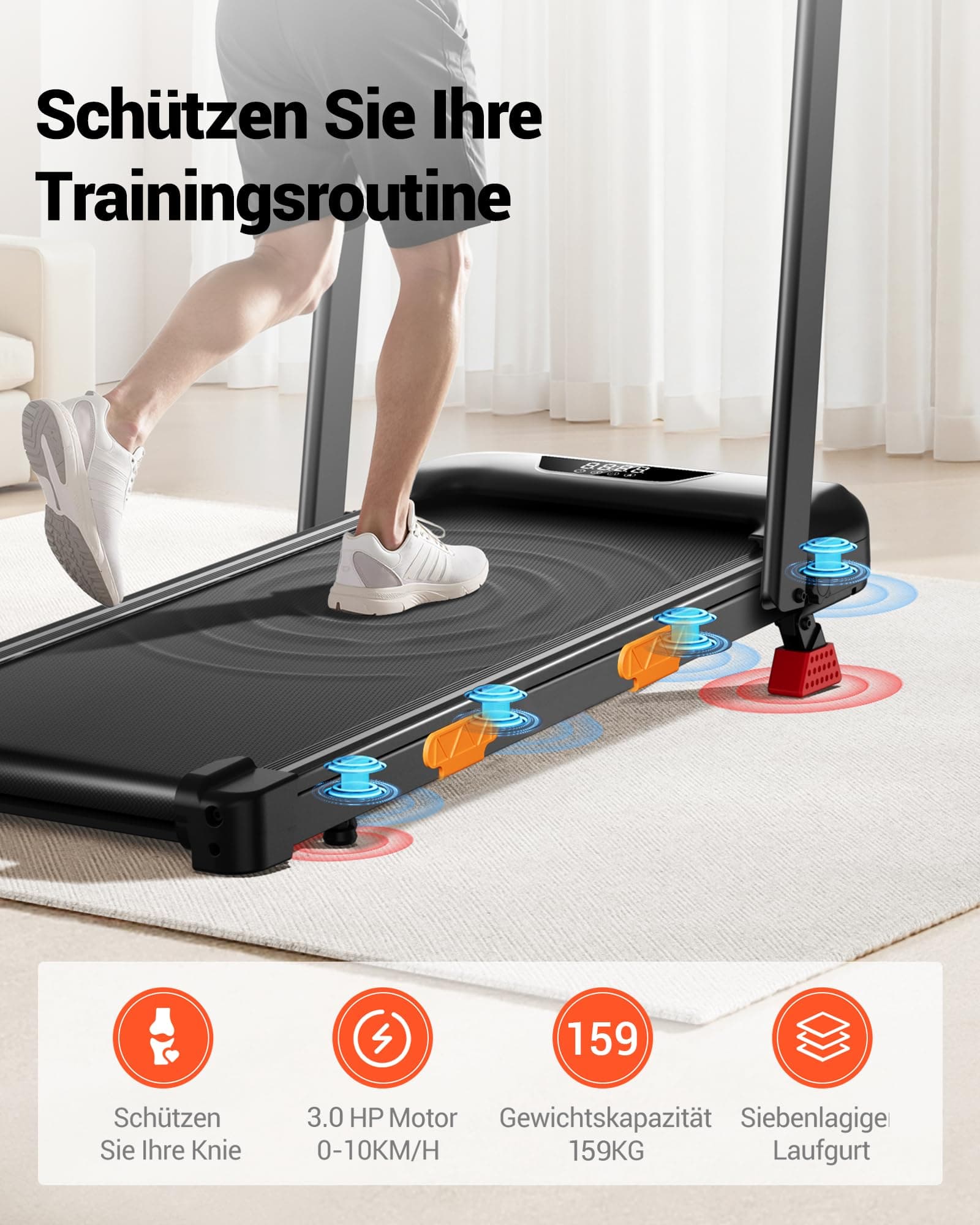 LONTEK Laufband für Zuhause klappbar – Bild 4
