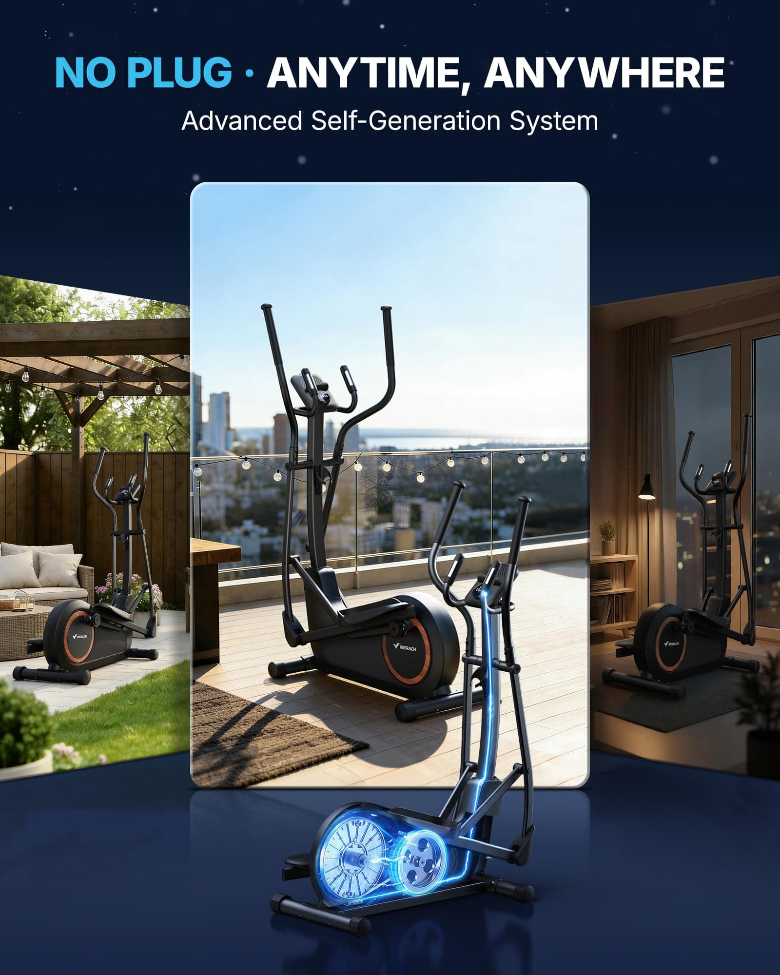 MERACH Selbstbetriebener Crosstrainer für Zuhause – Bild 2