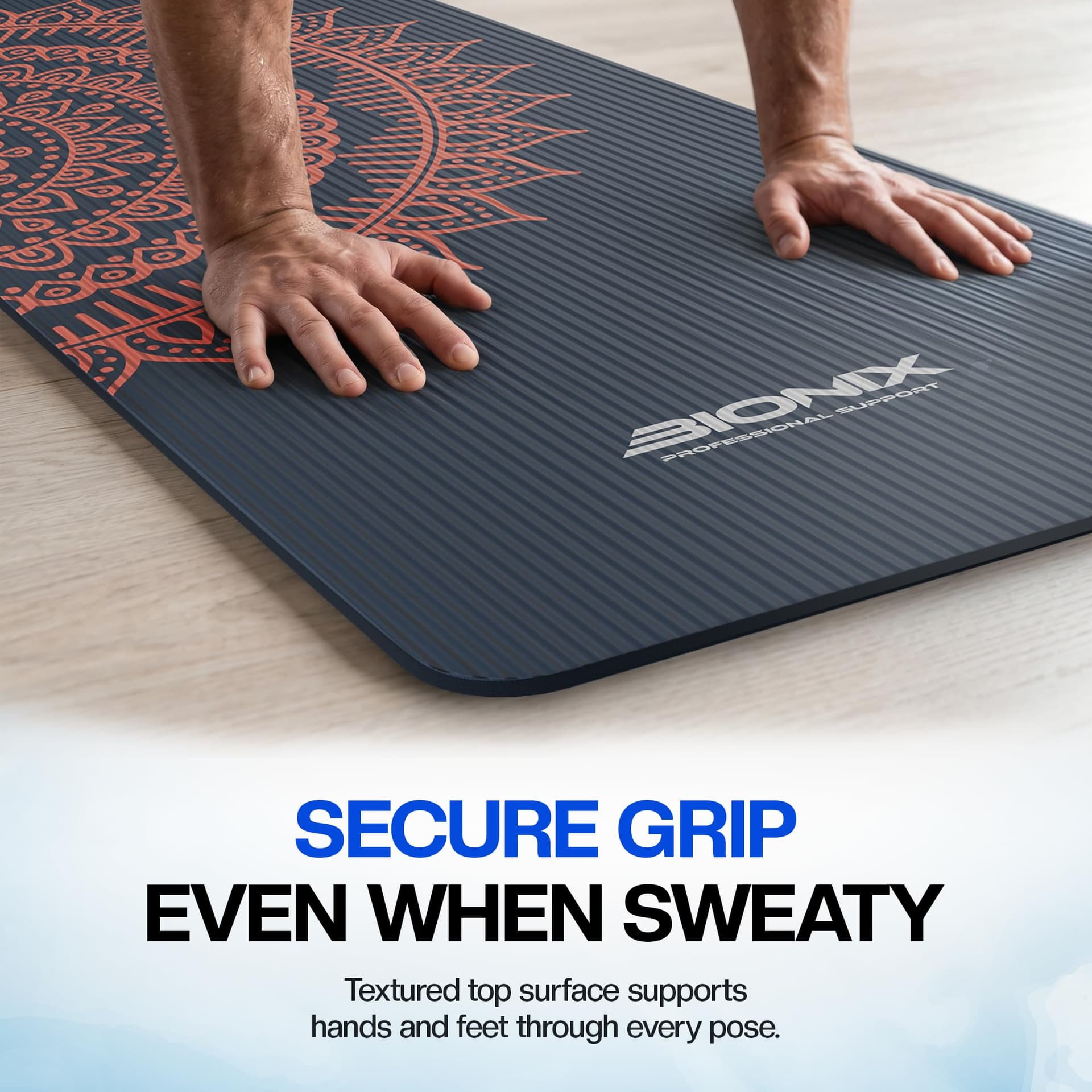Bionix Professional Support Bionix Exercise Yoga Mat with Carry Handle Strap – Bild 3