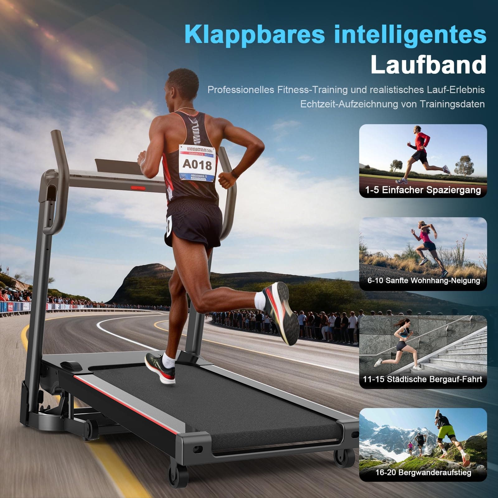 Decorcn Profi Laufband für Zuhause Klappbar – Bild 8