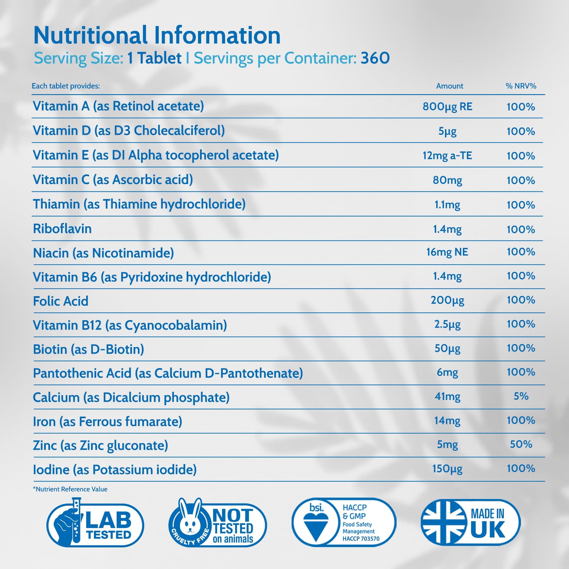 Health4All Multivitamins & Minerals One a Day 360 Easy to – Bild 4