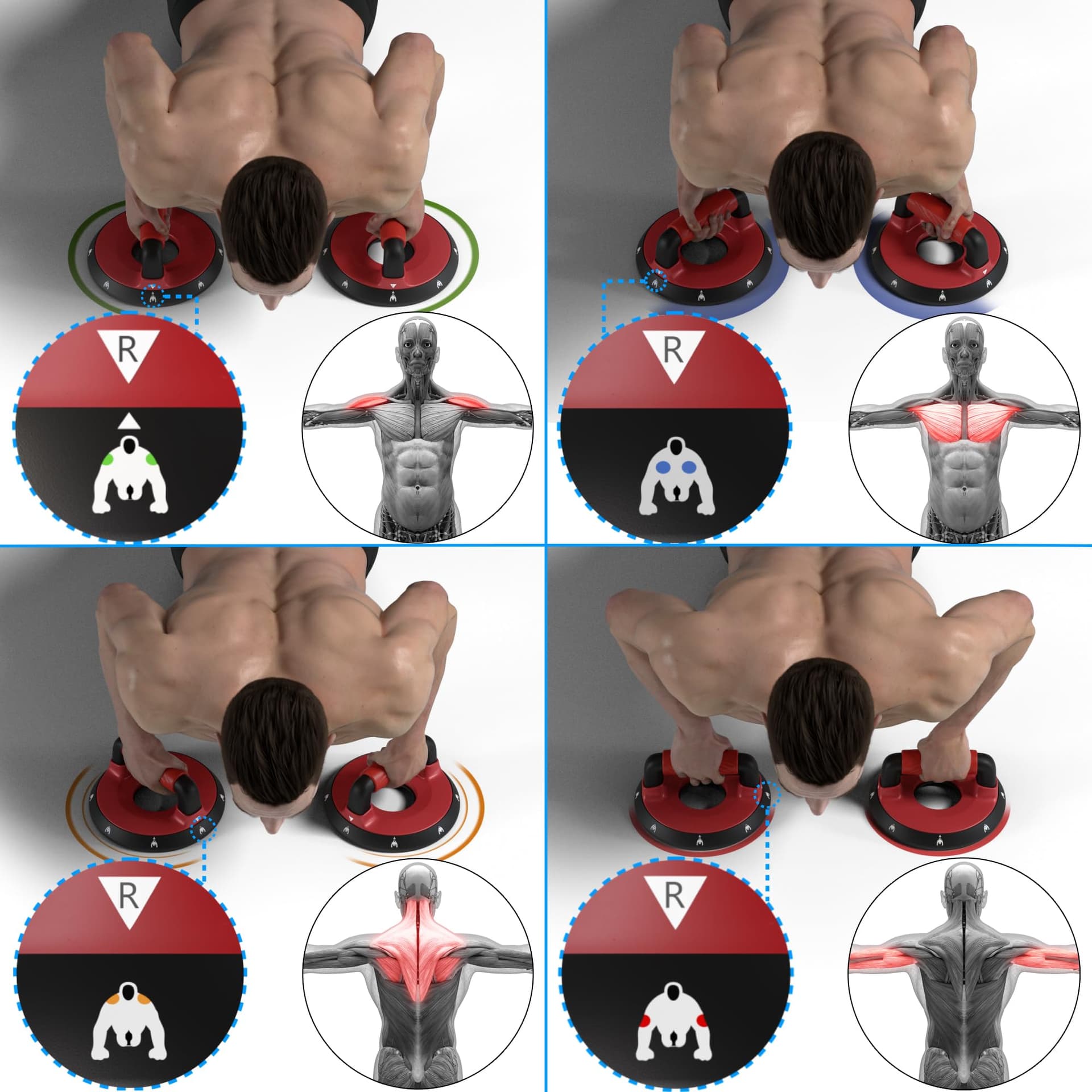 READAEER 360° Rotatable and Positionable Push Up – Bild 4