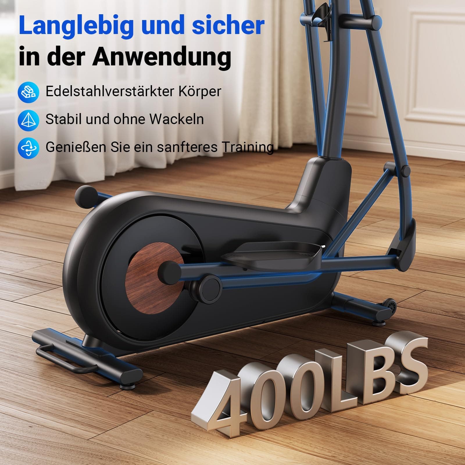 MERACH Crosstrainer für Zuhause mit 47 cm Schrittlänge – Bild 5