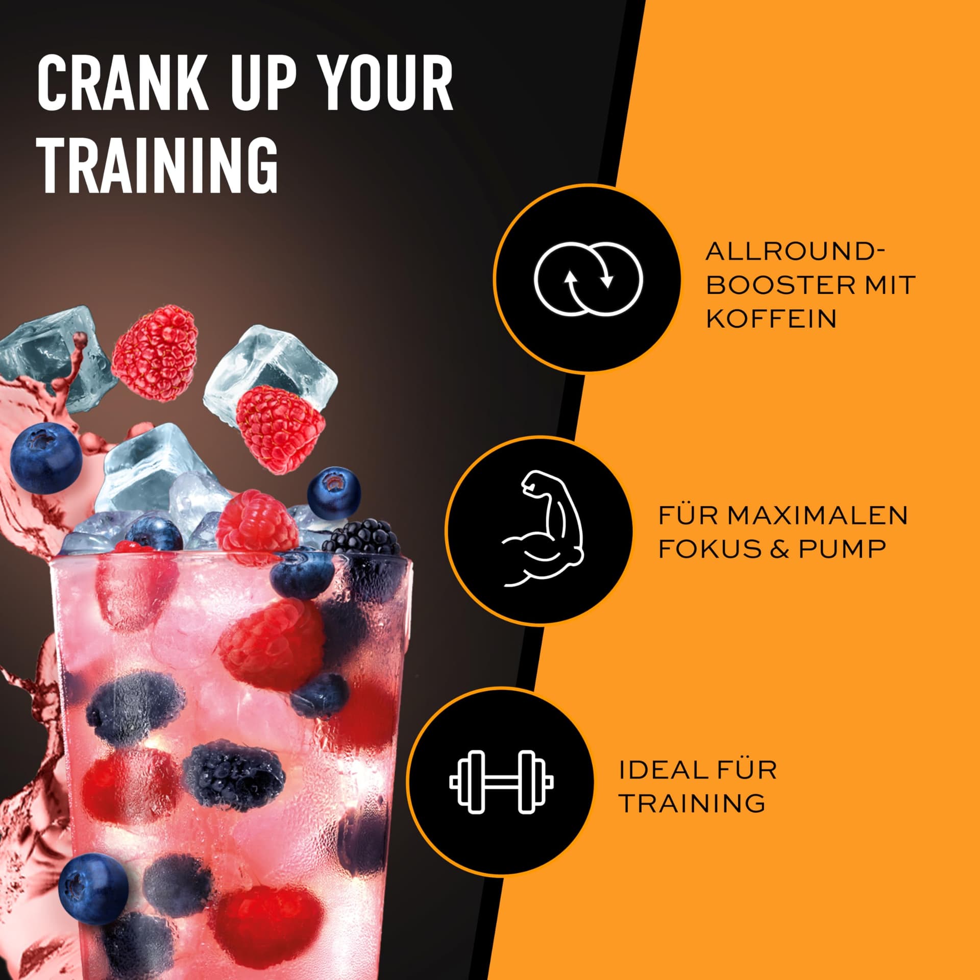 ESN Crank, Fresh Berry Juice, 380 g – Bild 2