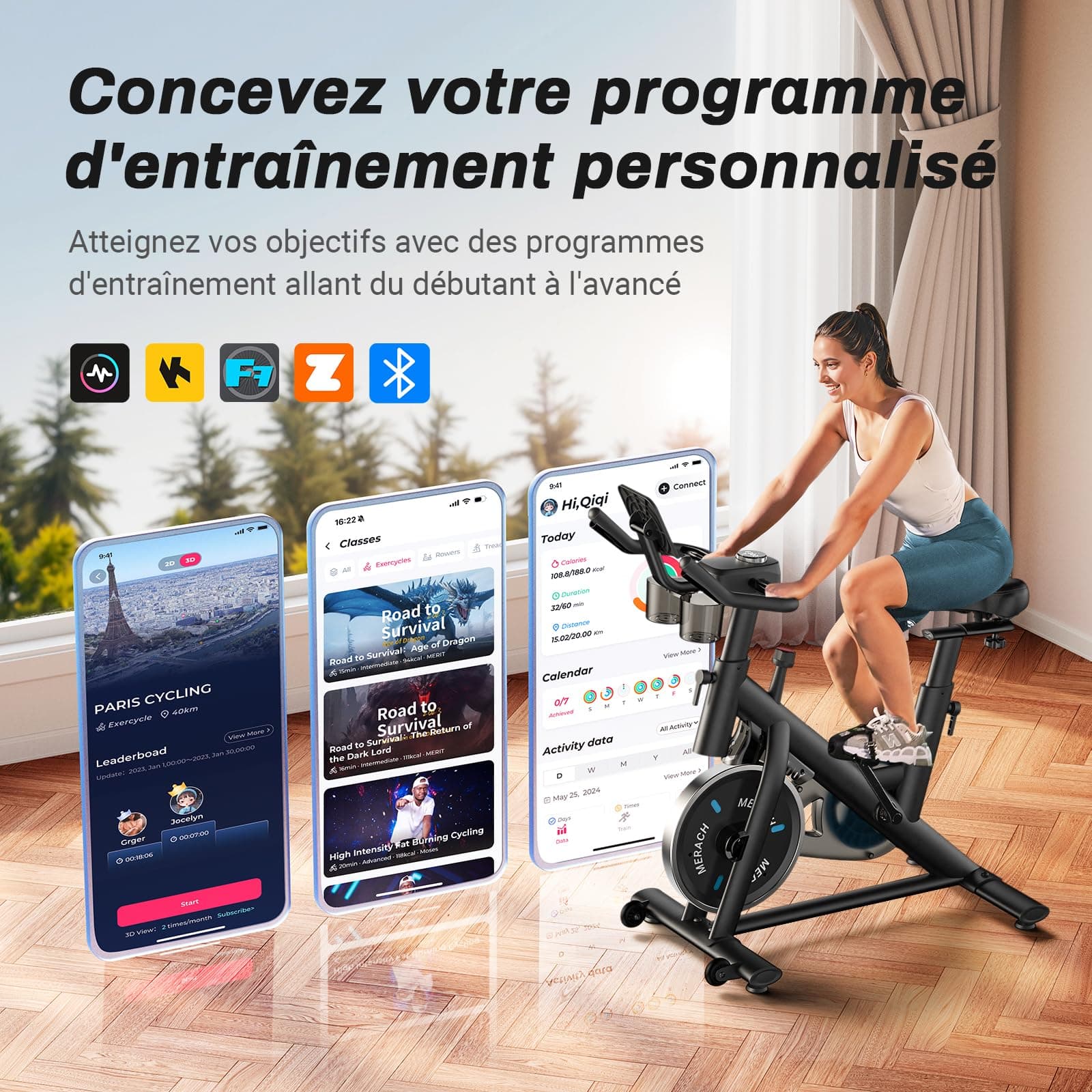 MERACH Heimtrainer Fahrrad – Bild 2