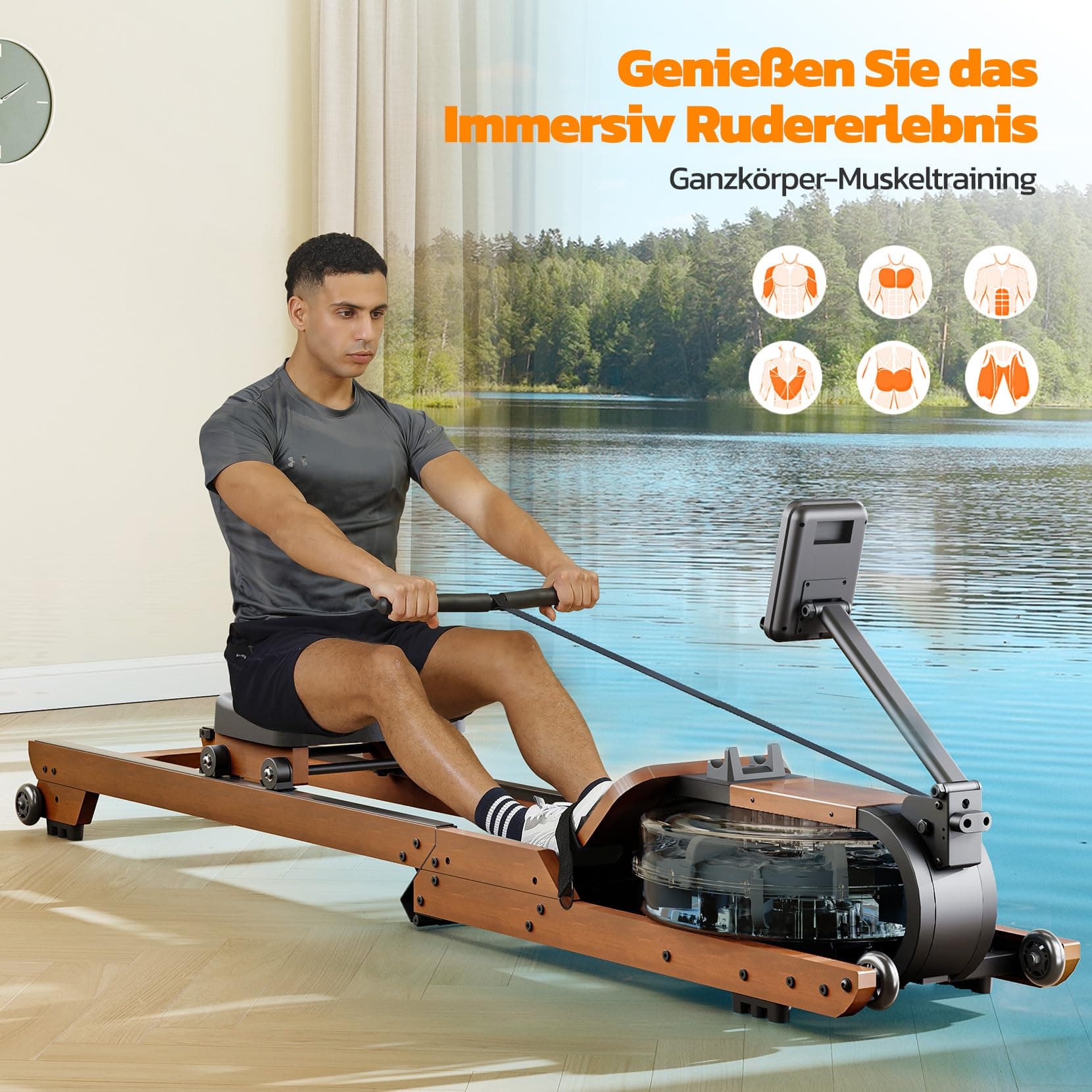 Dripex Rudergerät für Zuhause Wasserrudergerät Klappbar – Bild 8