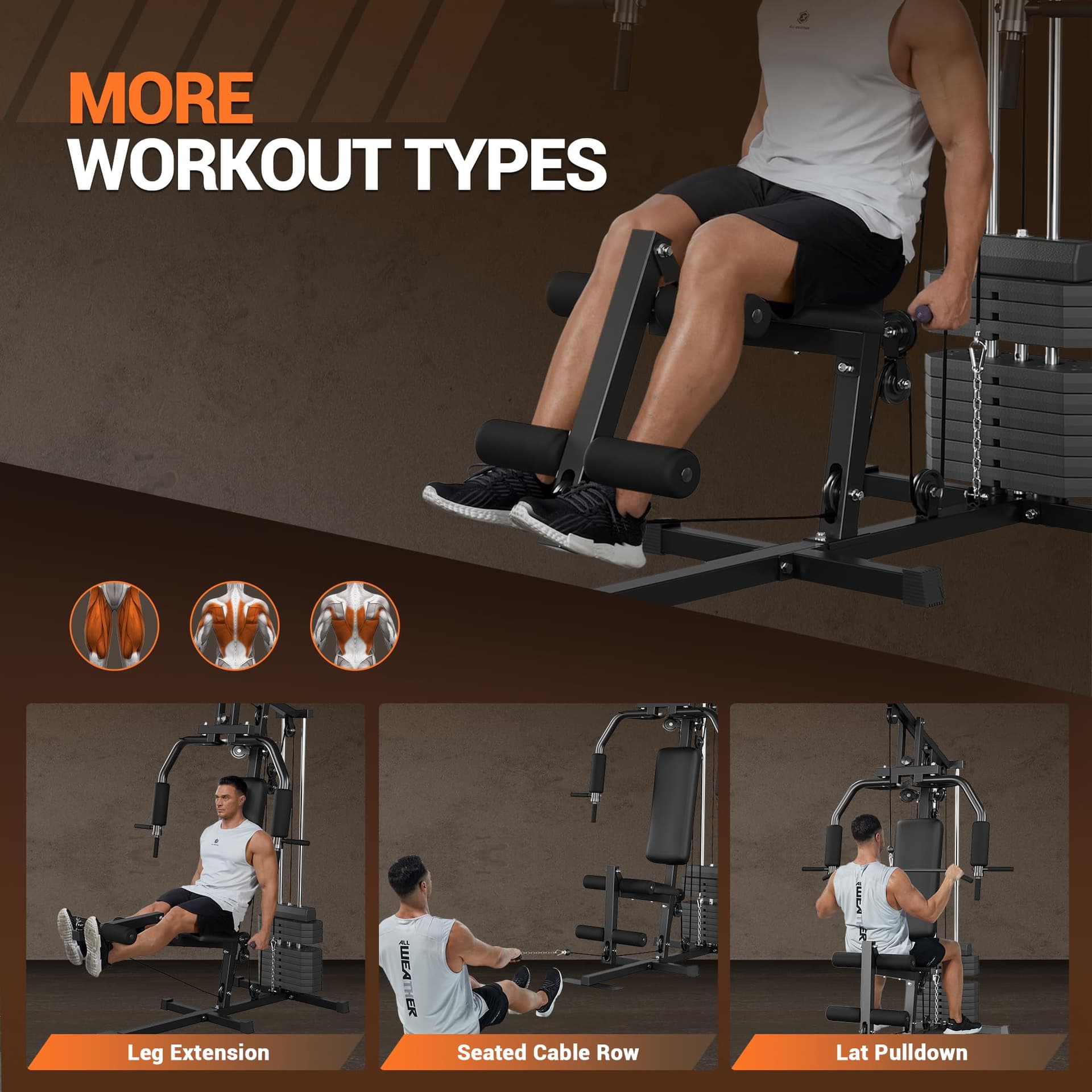 EliteEdge Home Gym Equipment, Multifunctional Workout Station with 100LBS – Bild 5