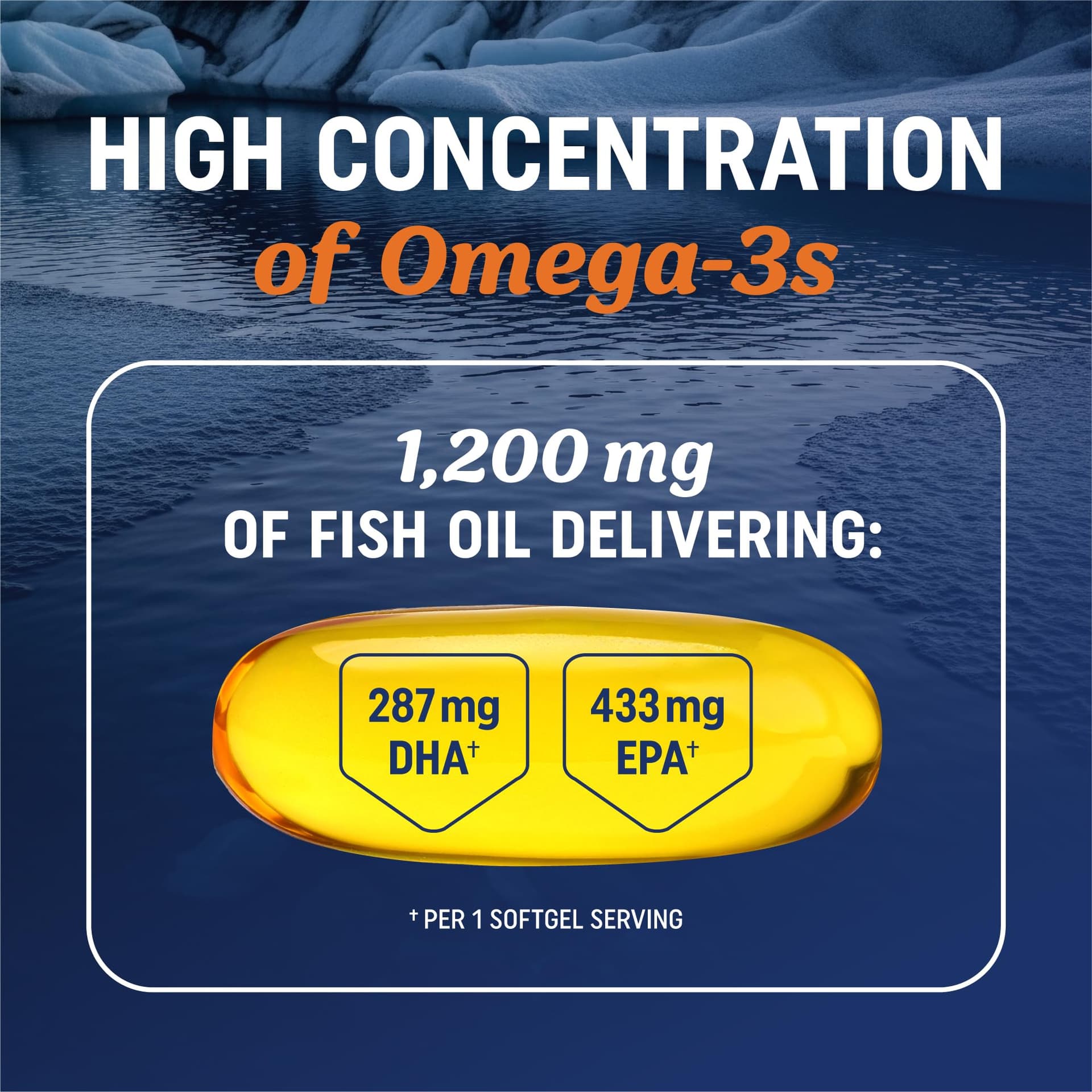 MAV NUTRITION Triple Strength Omega 3 Fish Oil 1200 mg – Bild 2