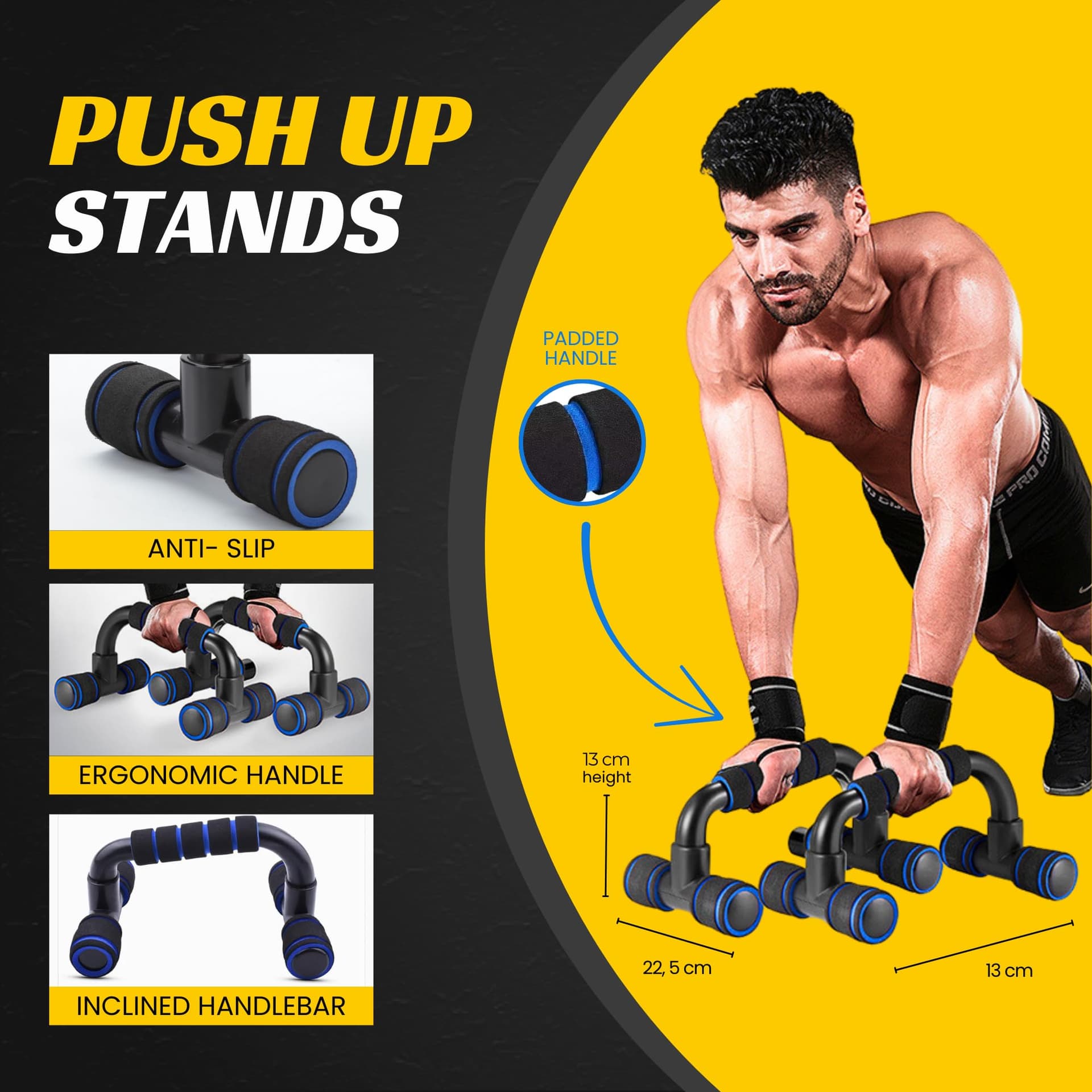 MAGIC SELECT Barre Parallele per Flessioni. Maniglie Push Up Antiscivolo – Bild 2