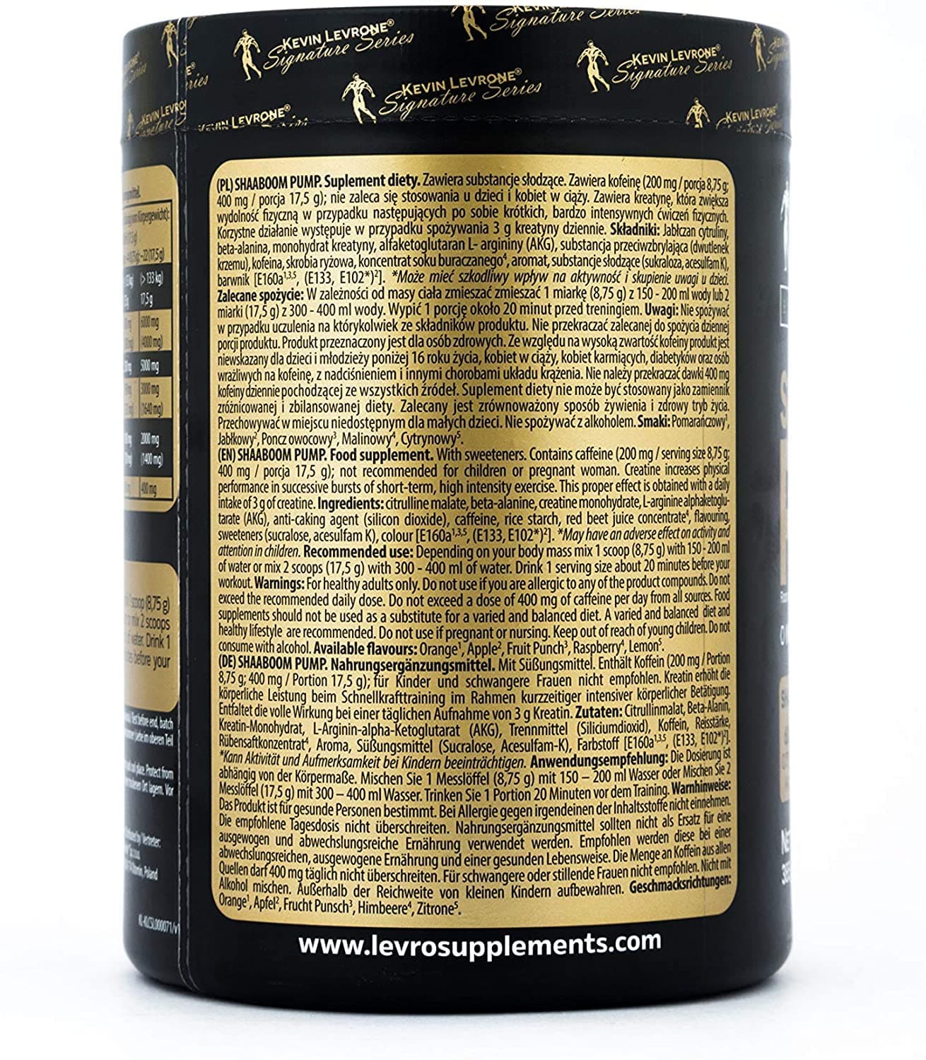 Fitness Authority KEVIN LEVRONE Shaaboom Pump Black Line Pre-workout Booster | 385g – Bild 3