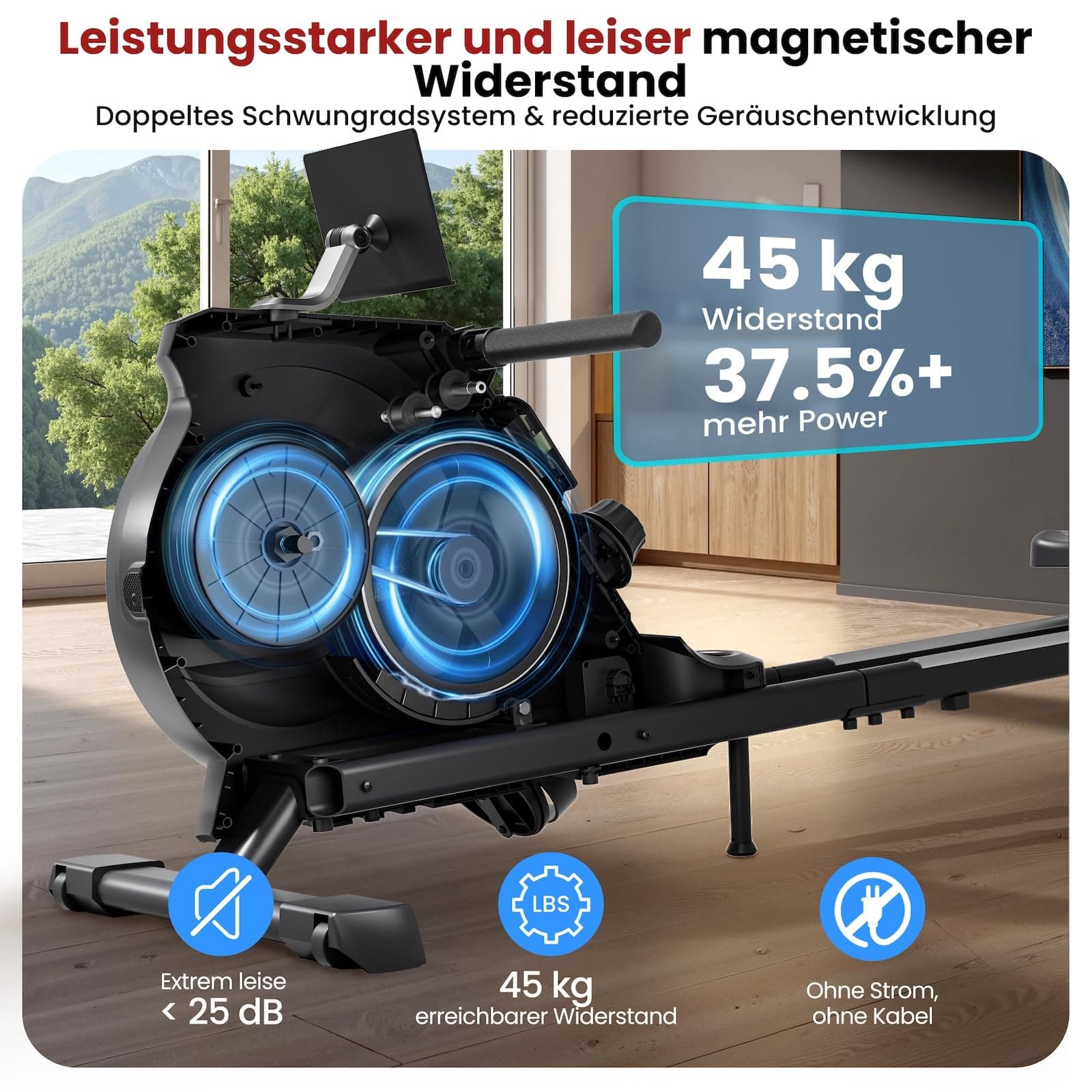 AsVIVA RA11 Rudergerät klappbar – Bild 3