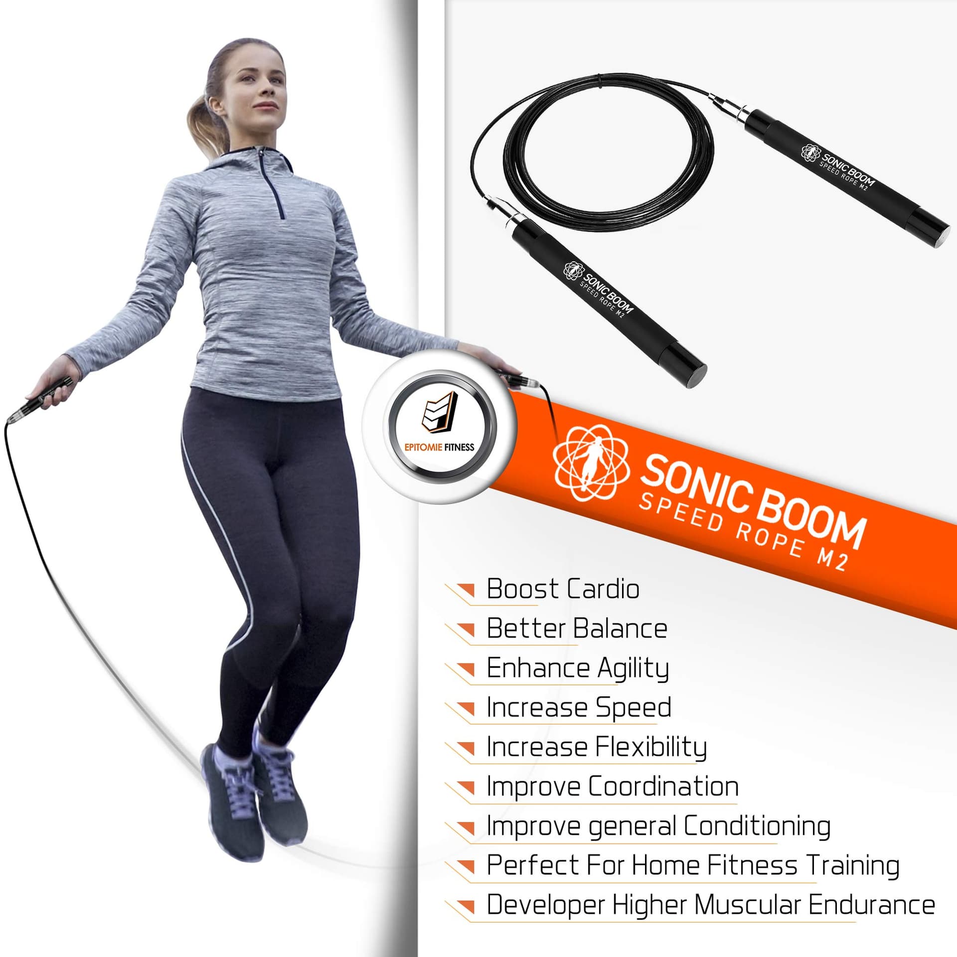 Epitomie Fitness Sonic Boom M2 High Speed Jump Rope – Bild 3