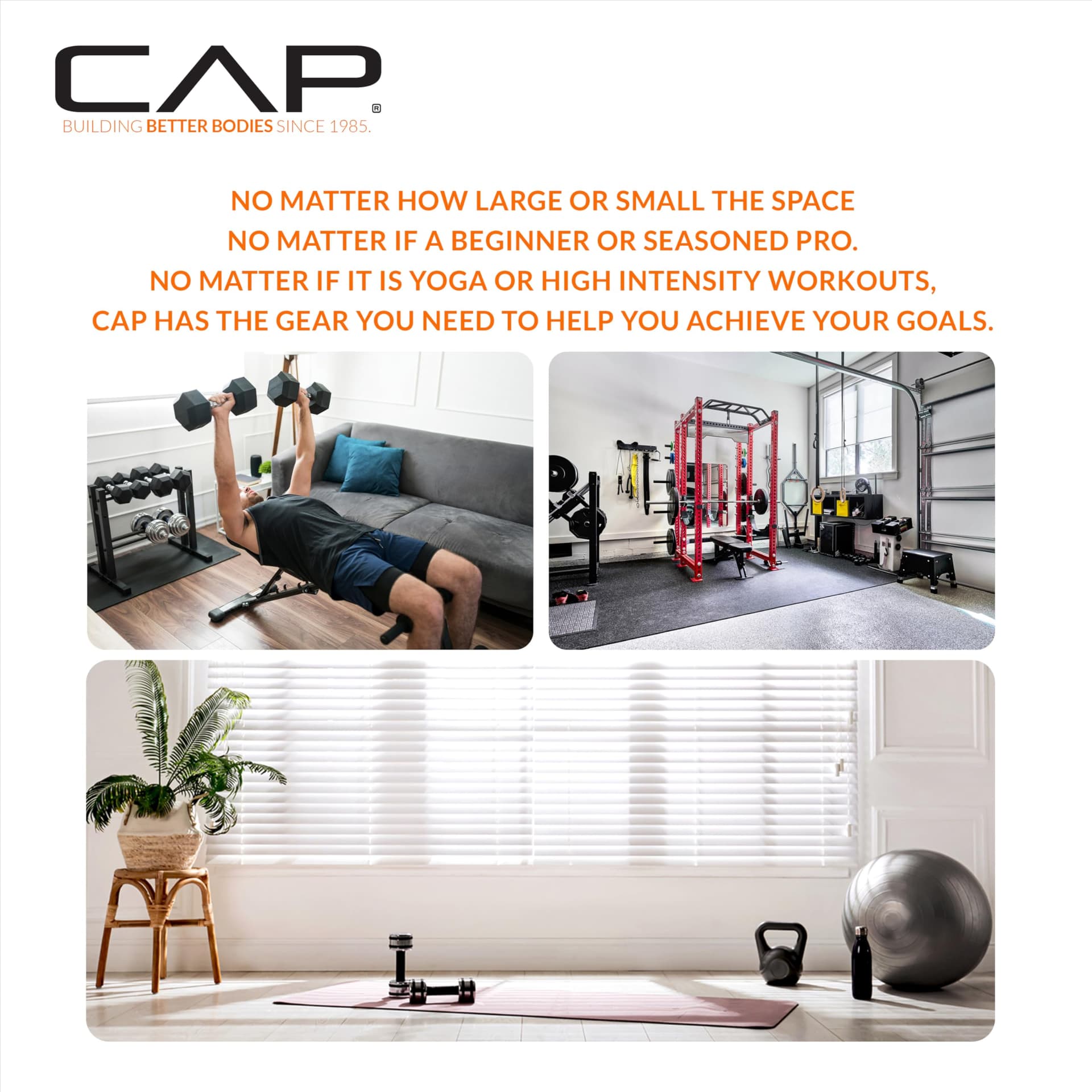 CAP Barbell 40-Pound Adjustable Cement Dumbbell Set – Bild 7