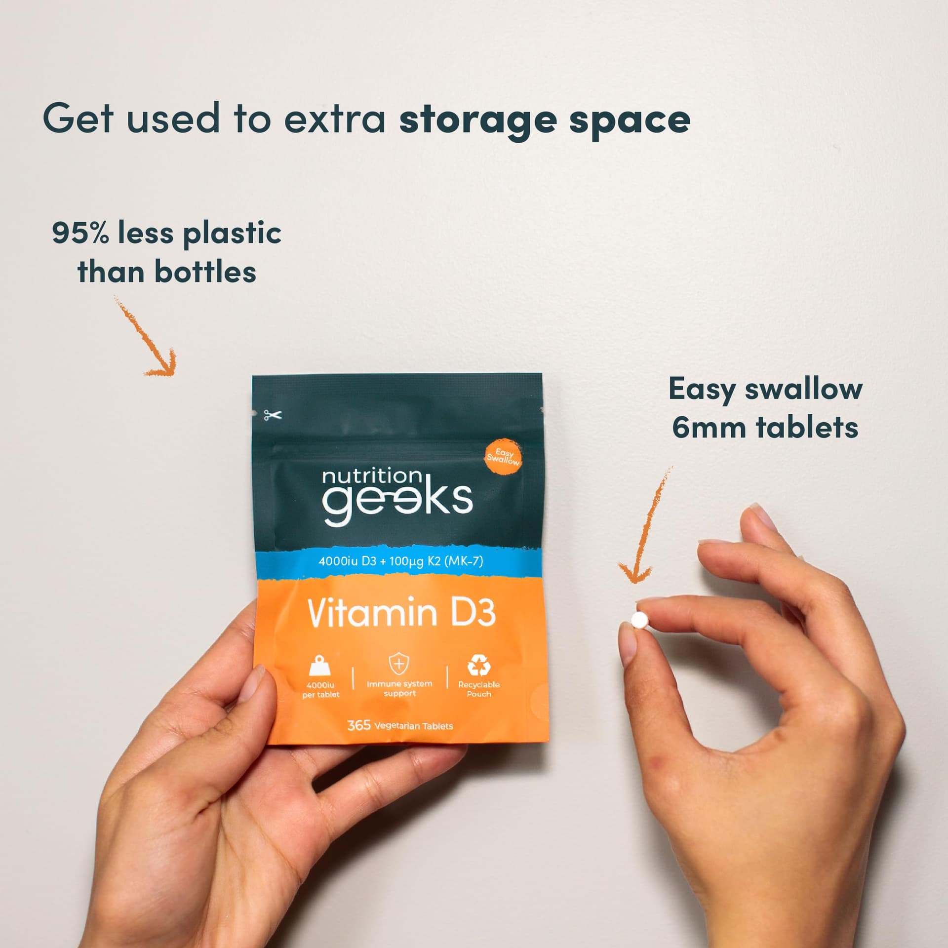 Nutrition Geeks Vitamin D3 4000 iu & Vitamin K2 MK7 100μg – Bild 5