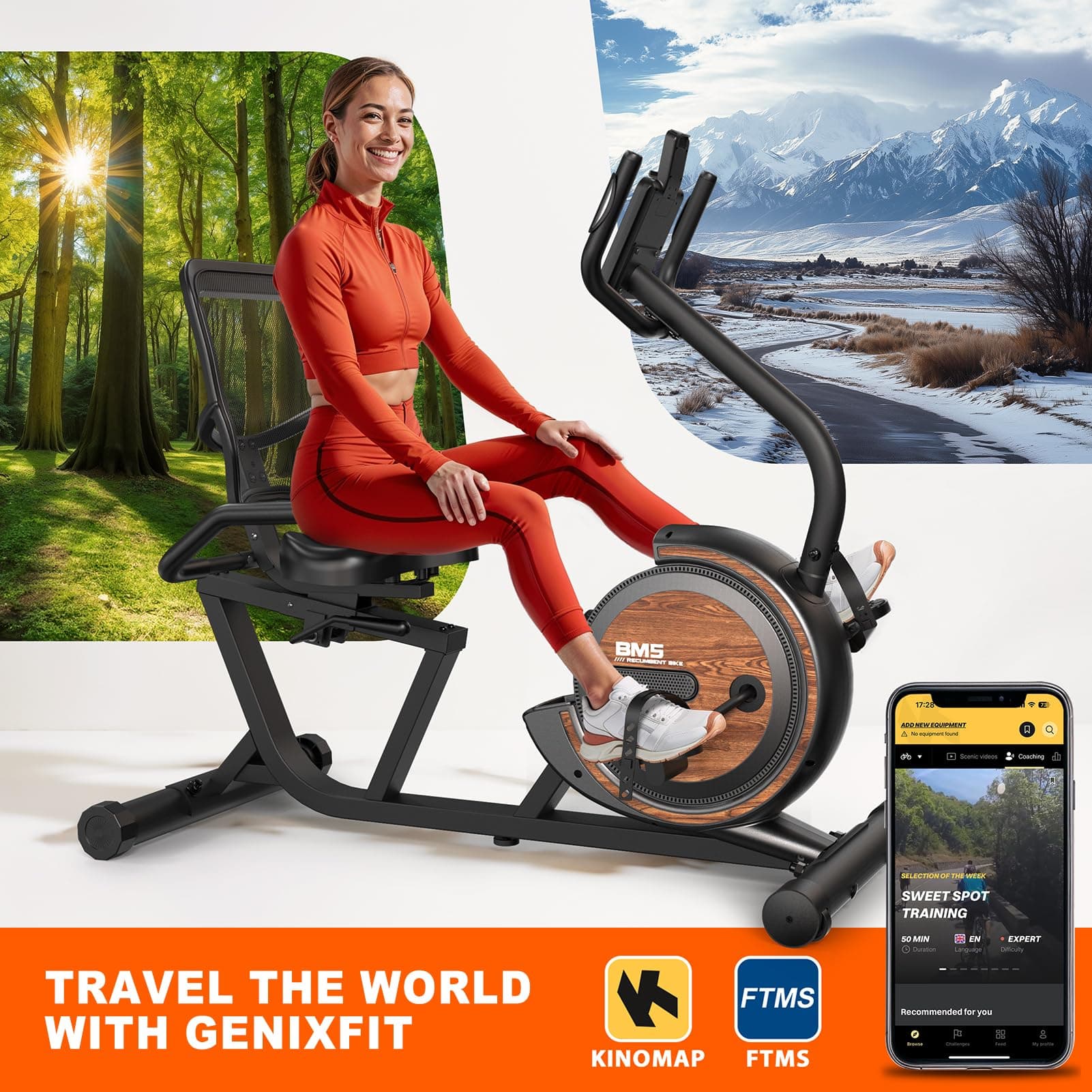 GENIXFIT BM5 Liegeergometer - 150kg – Bild 6