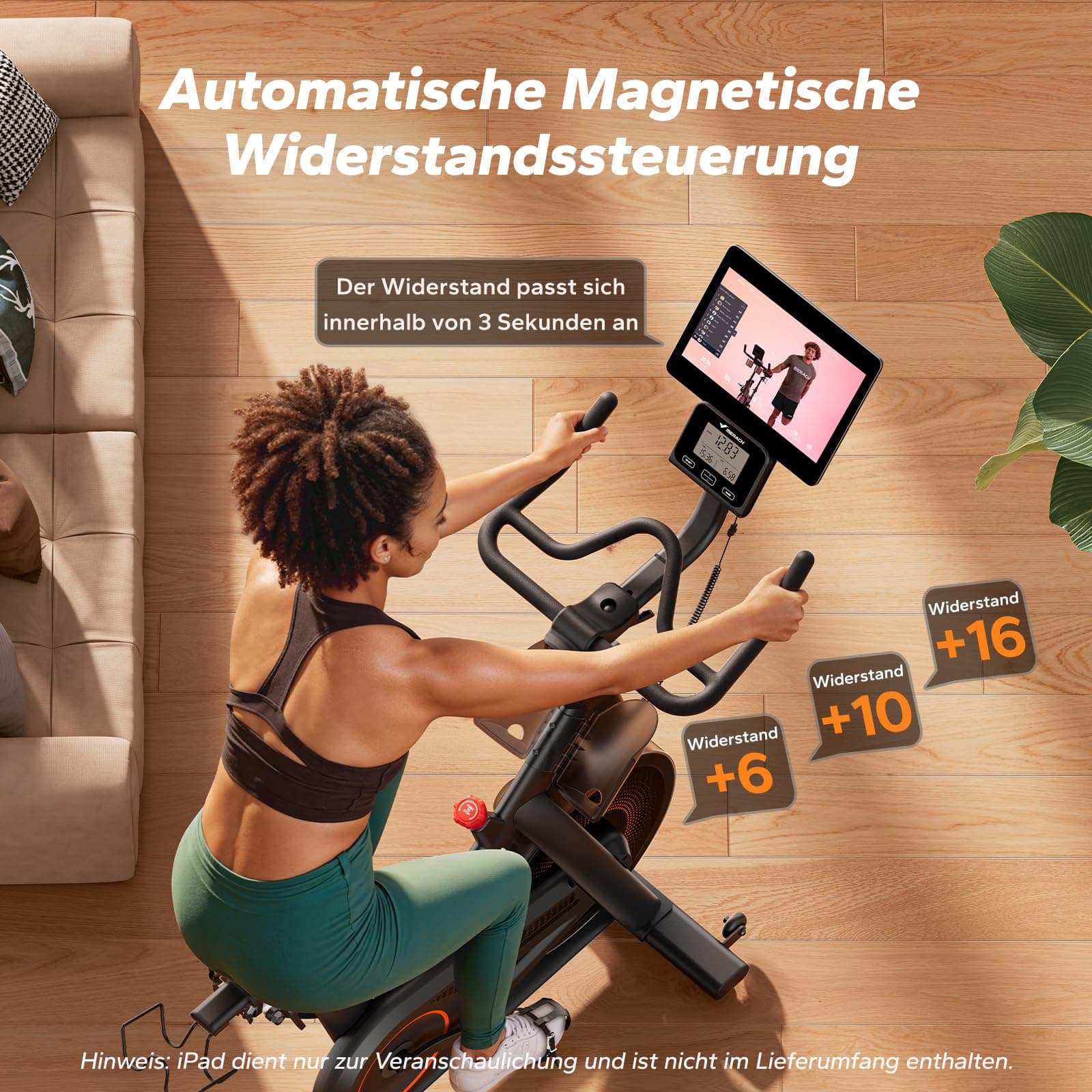 MERACH Heimtrainer Fahrrad mit Magnetischem Widerstand – Bild 3