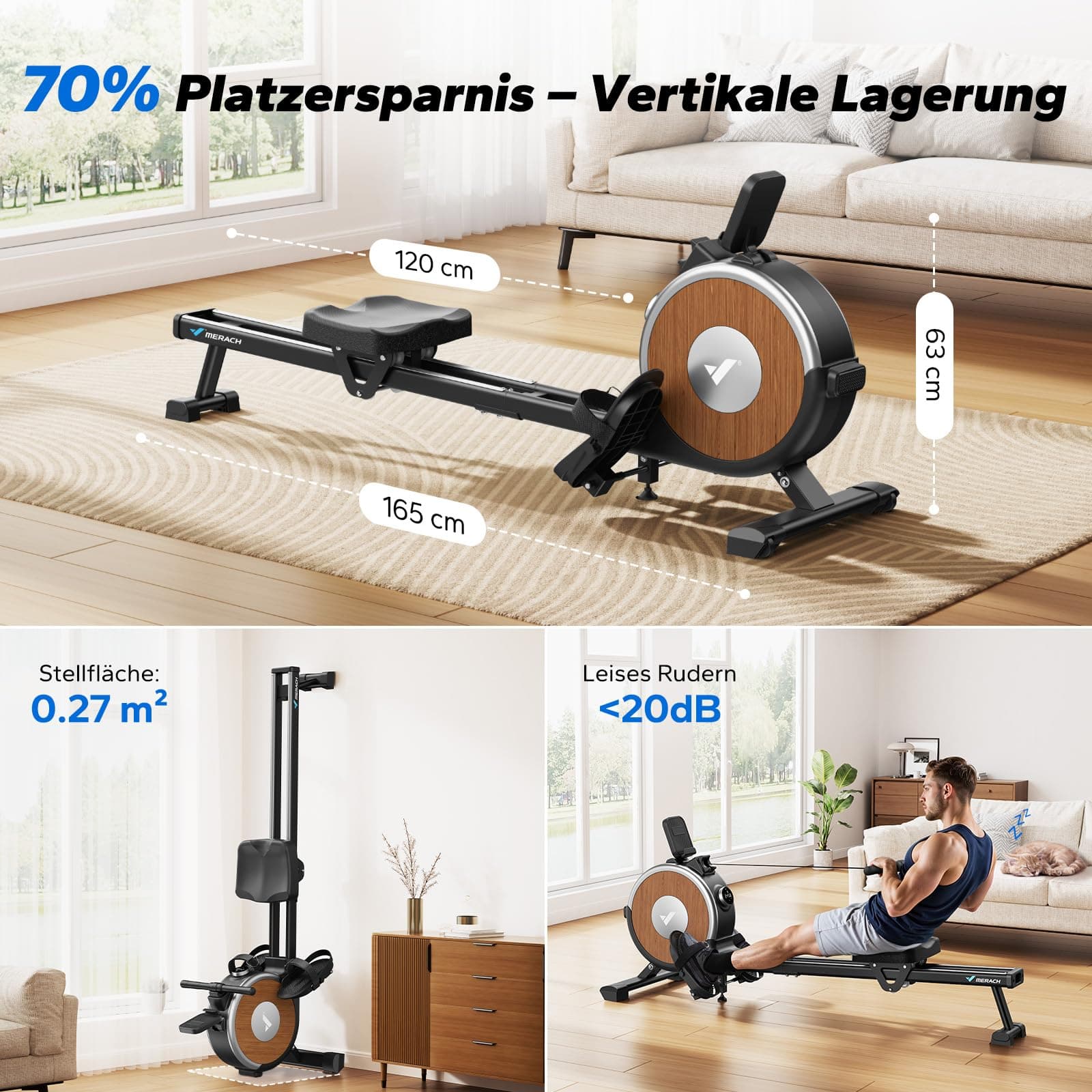 MERACH Magnetisches Rudergerät für Zuhause – Bild 8