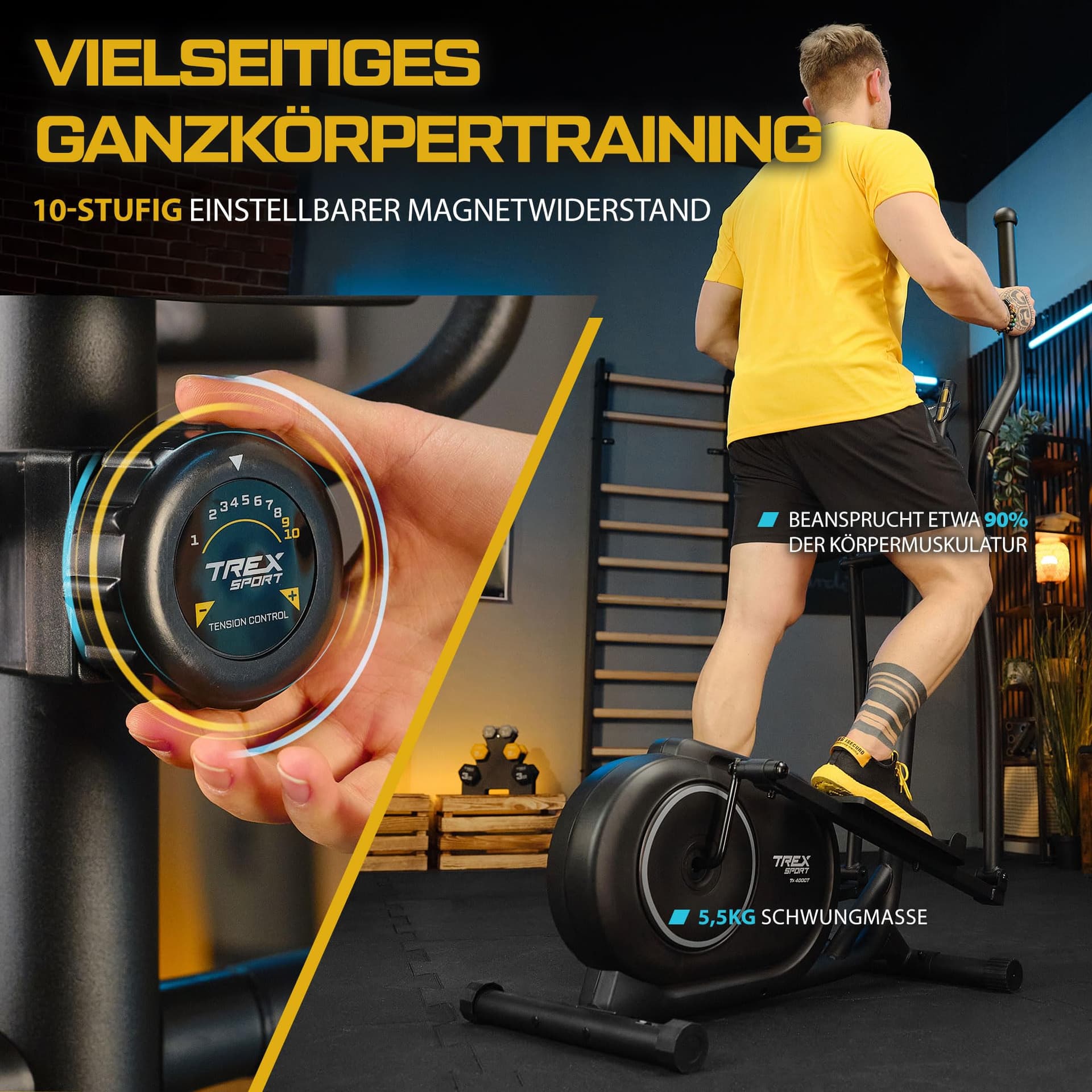 TREX SPORT Crosstrainer für zuhause TX-400CT – Bild 4