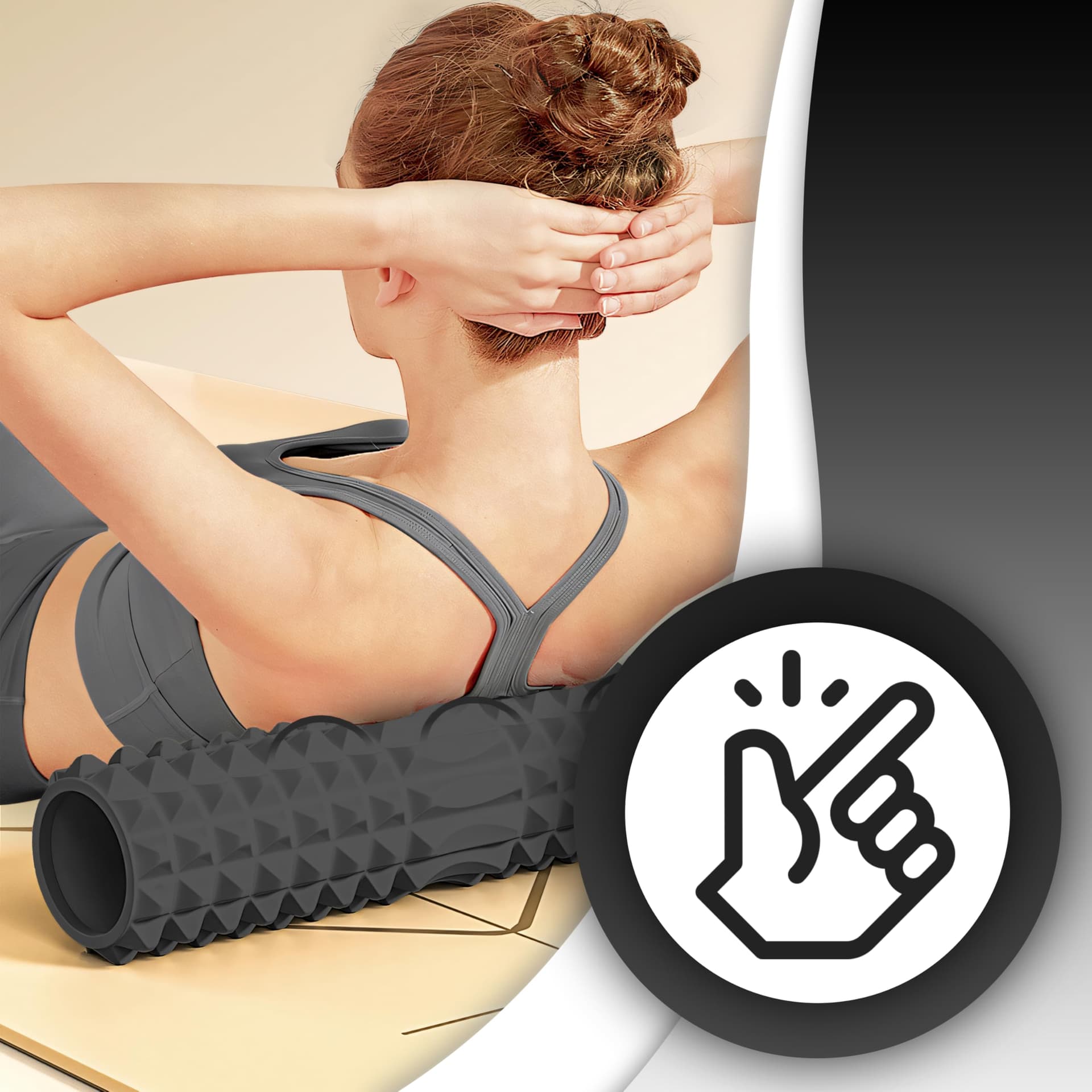 Retoo Faszienrolle Fitness-Rolle Standard mittlere Härte – Bild 3