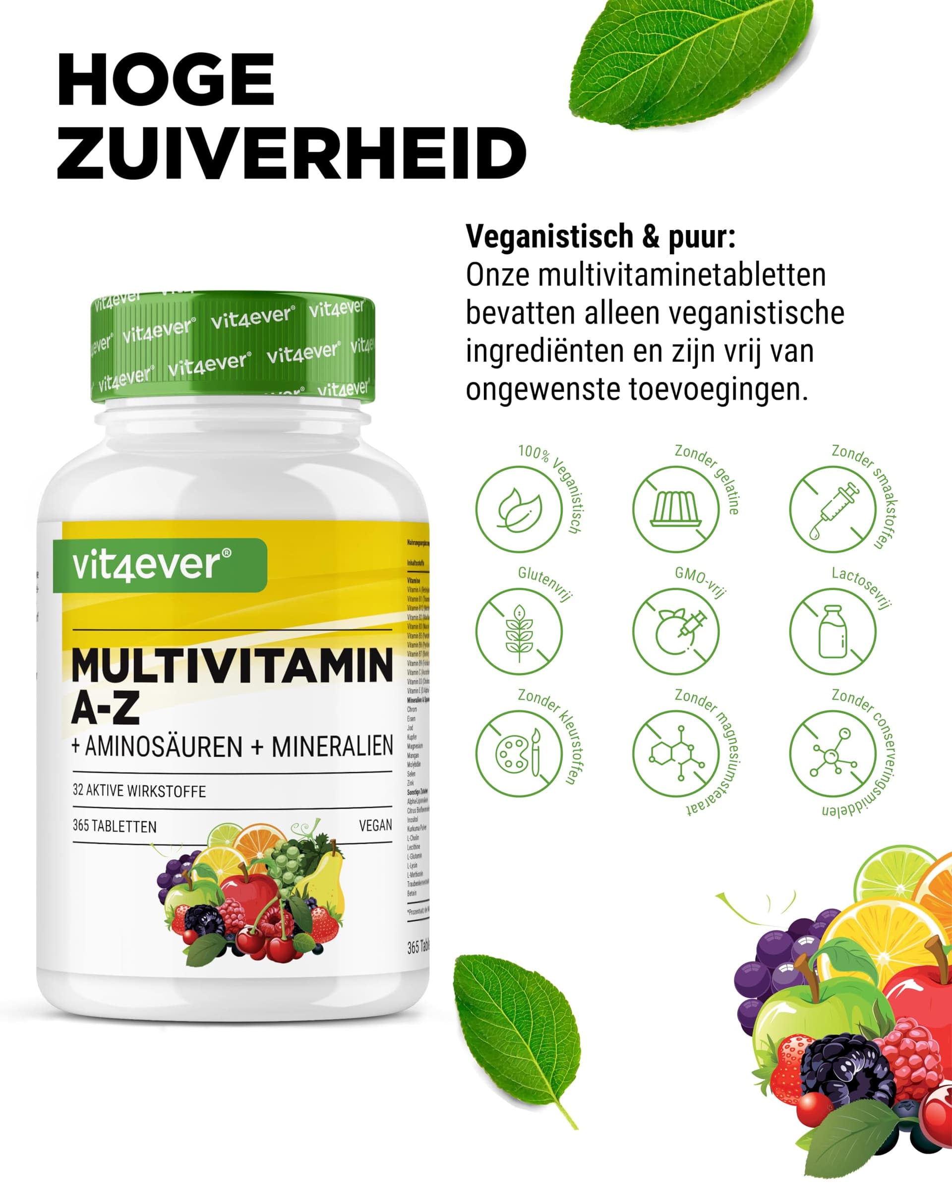 Vit4ever Multivitamin A-Z - 365 Tabletten – Bild 5