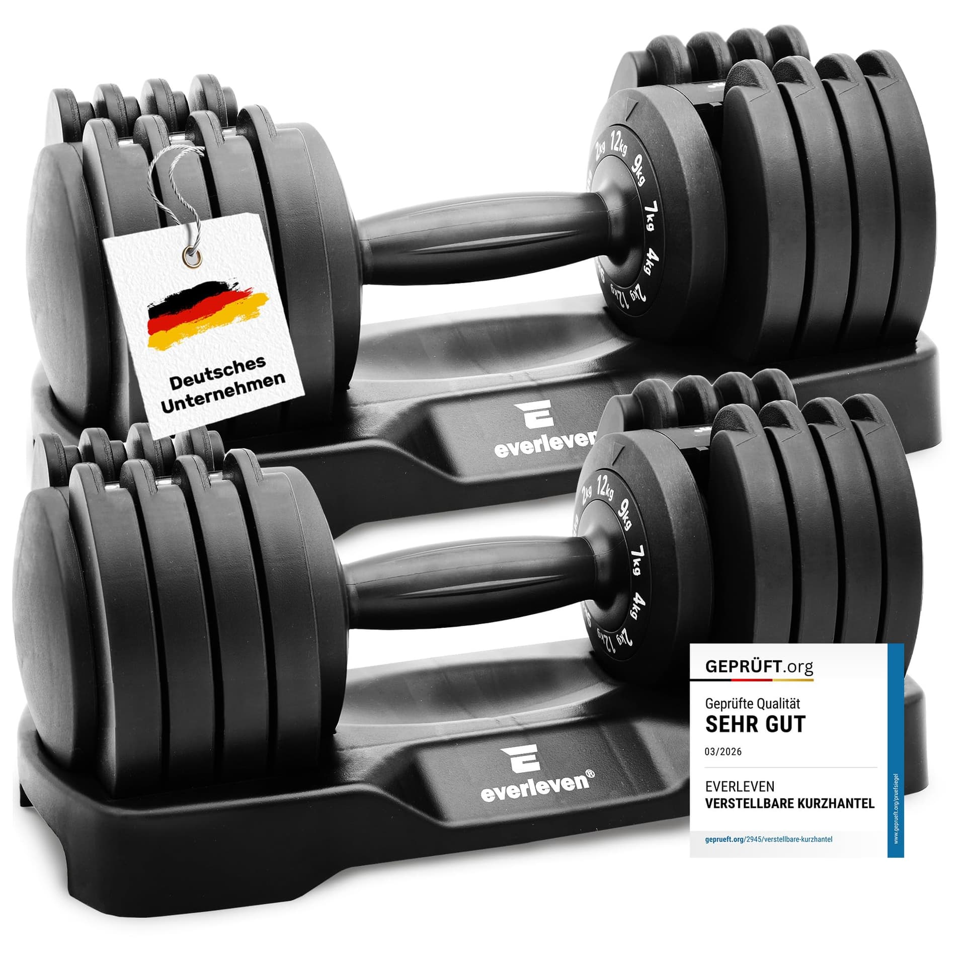Verstellbare Kurzhantel Set 2x12kg