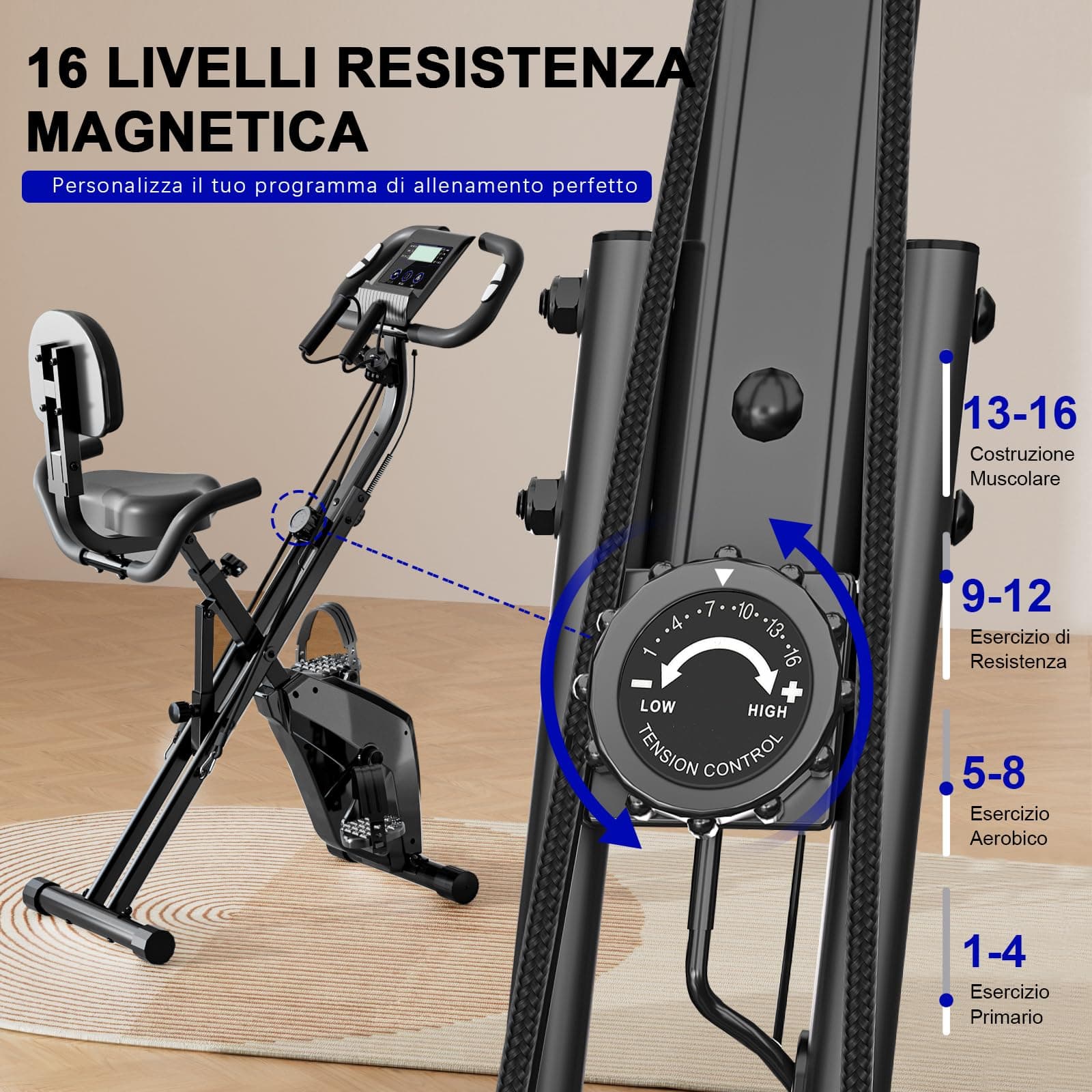 Botifly Cyclette Pieghevole da Casa 4 in 1 – Bild 3