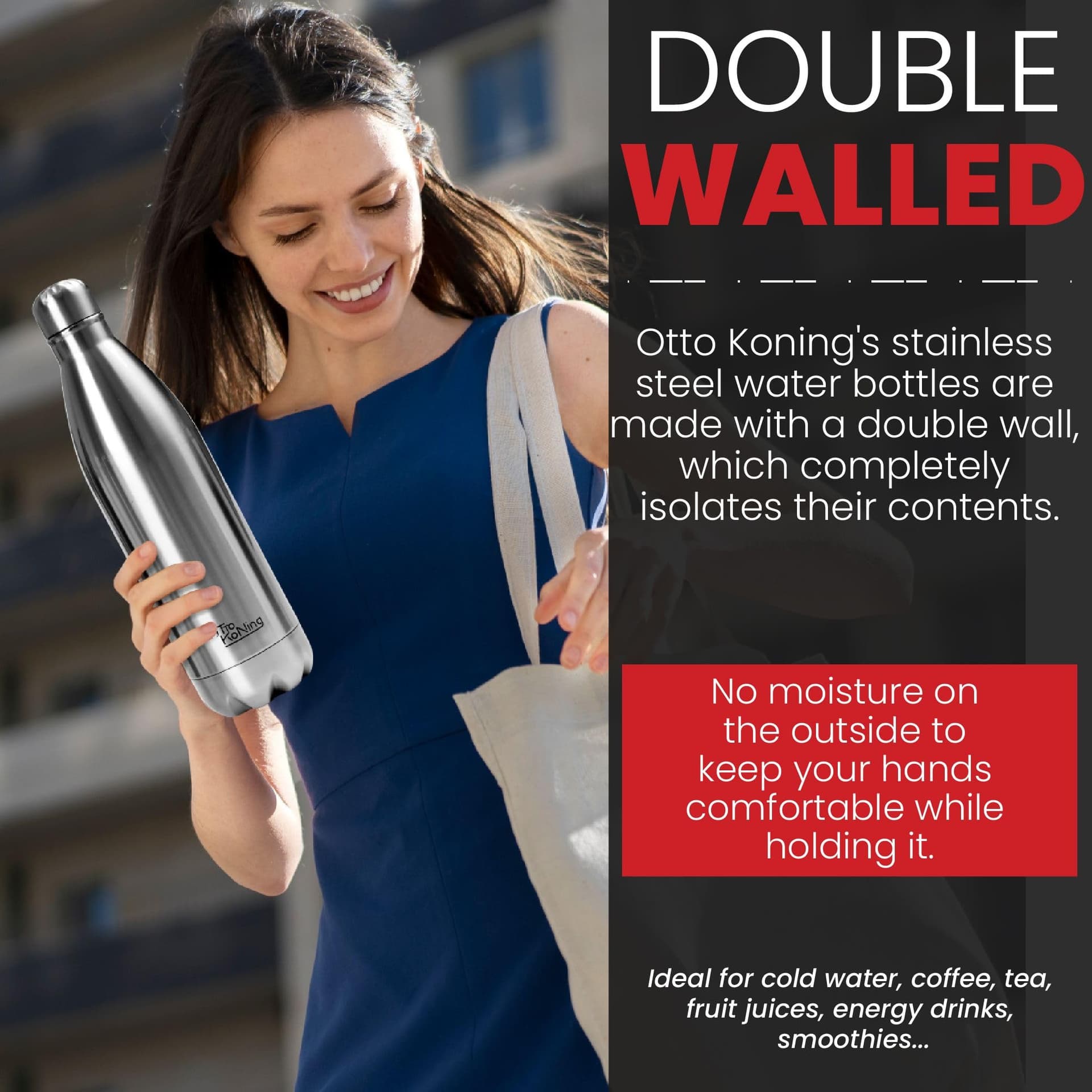 Otto Koning Botella de Agua Acero Inoxidable 1 Litro-Otto – Bild 5