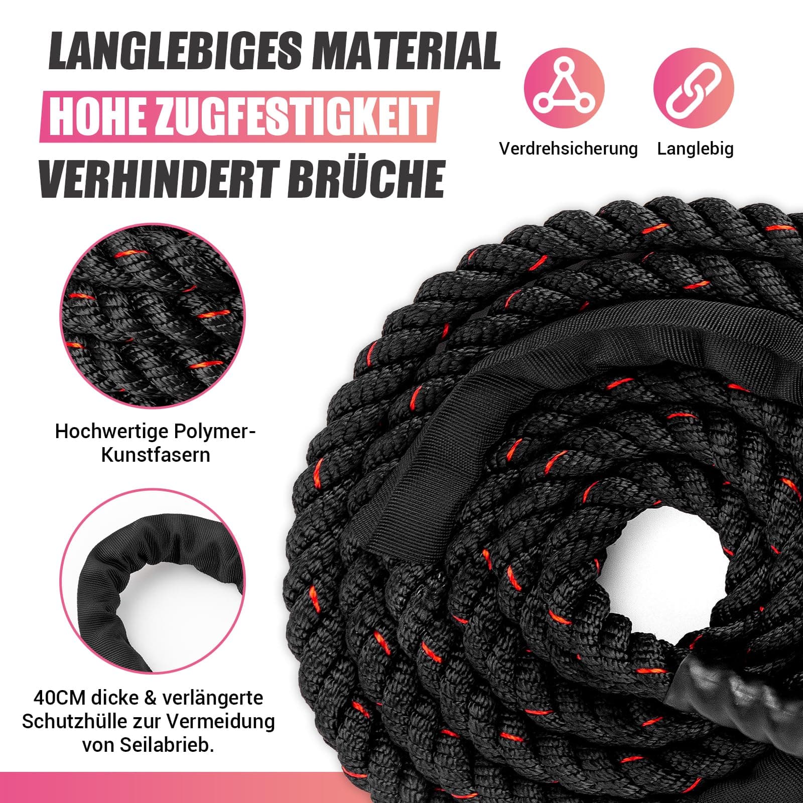 UOPON Schweres Springseil, 0,6kg – Bild 2