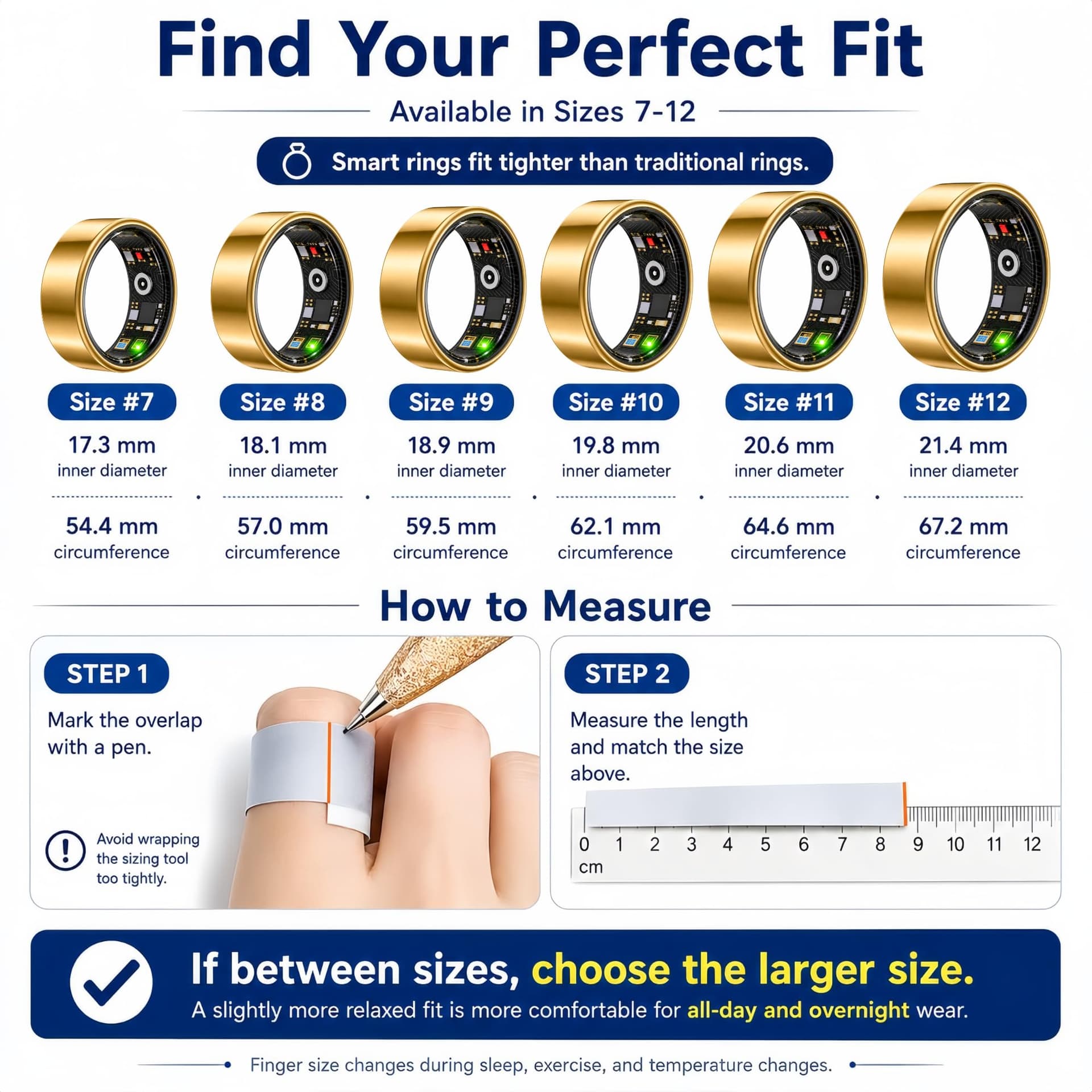 Aoyool Smart Ring Health & Fitness Tracker for Men & Women – Bild 2