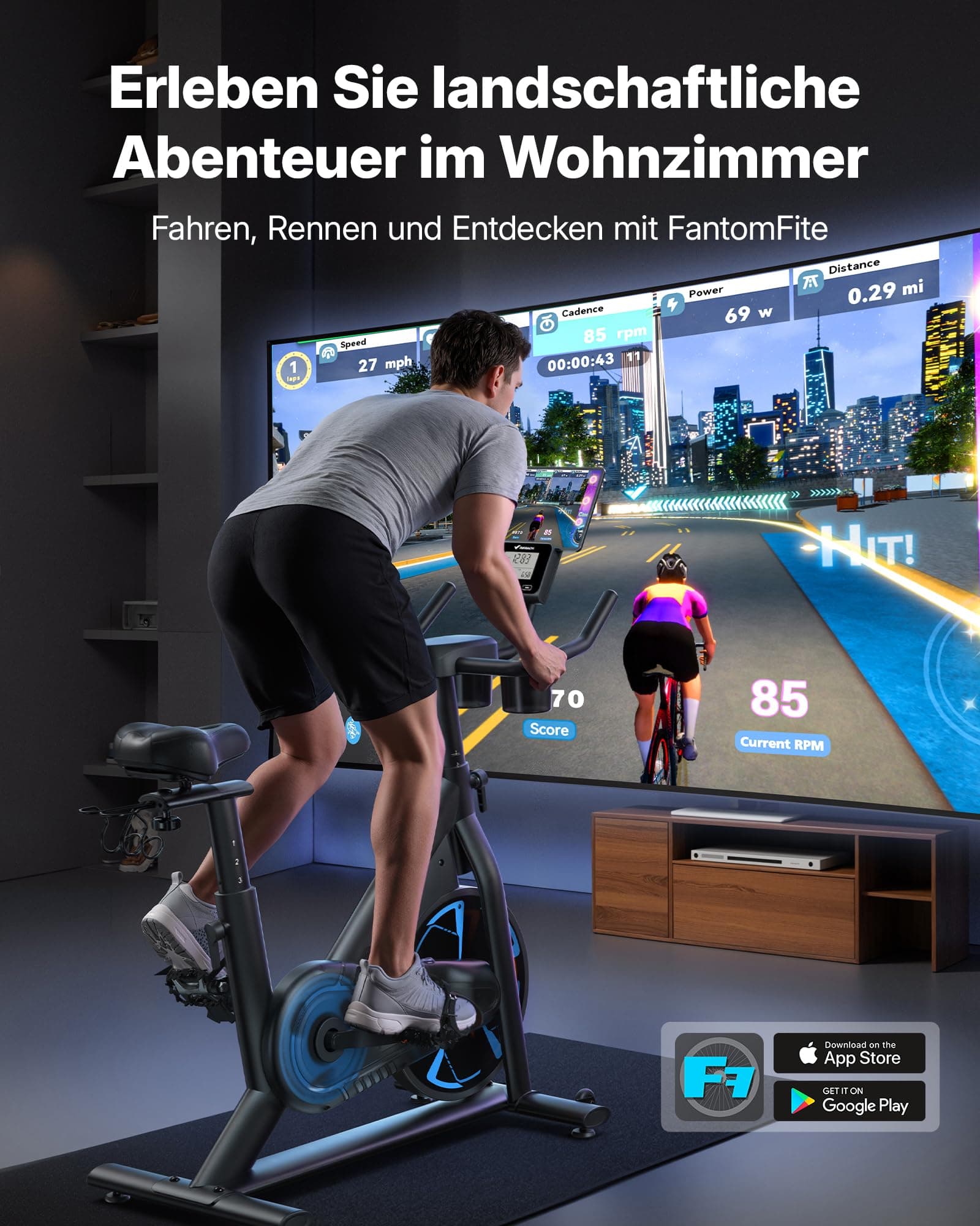 MERACH Heimtrainer Fahrrad mit Magnetischem Widerstand – Bild 8