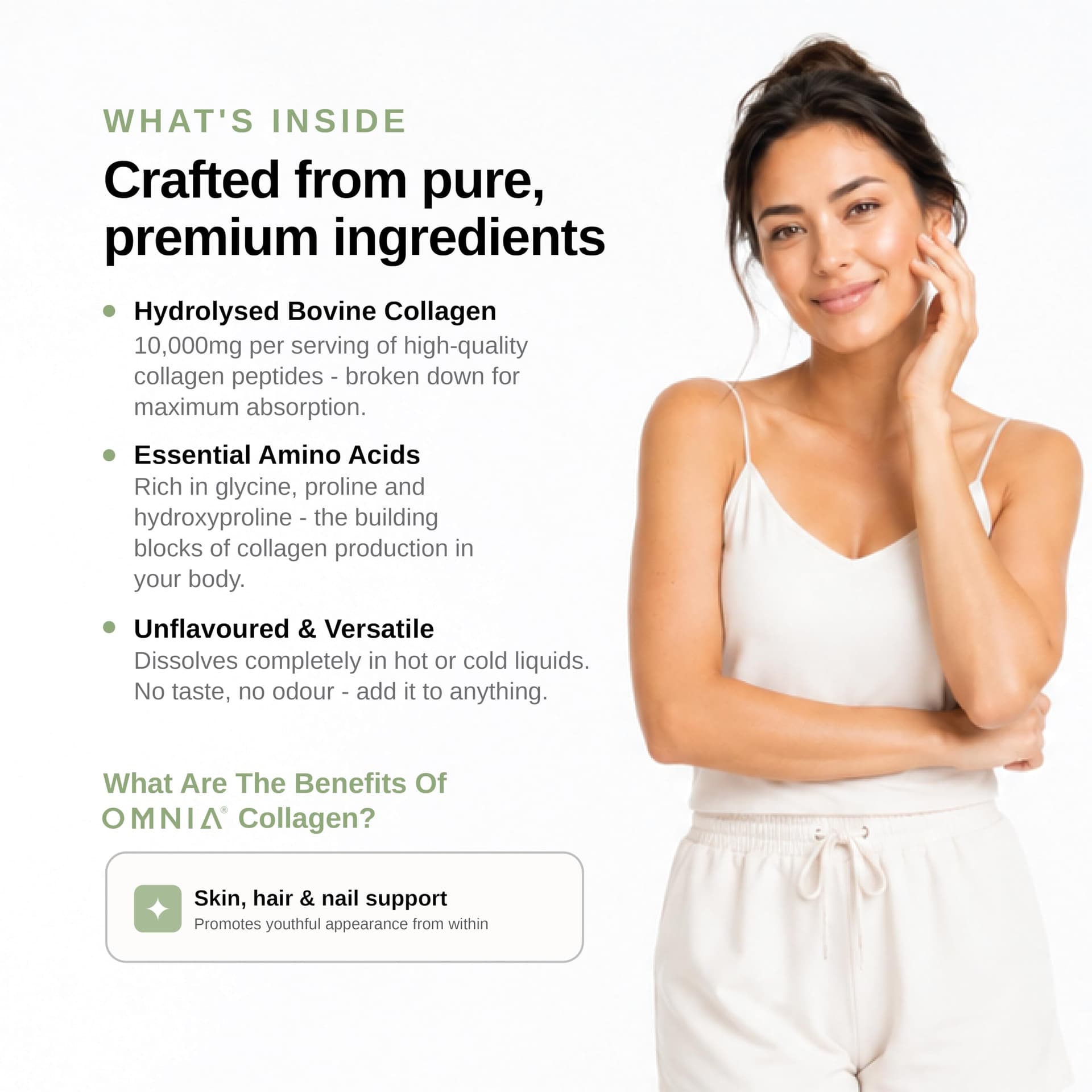 OMNIA Pure Bovine Collagen Peptides Powder – Bild 2