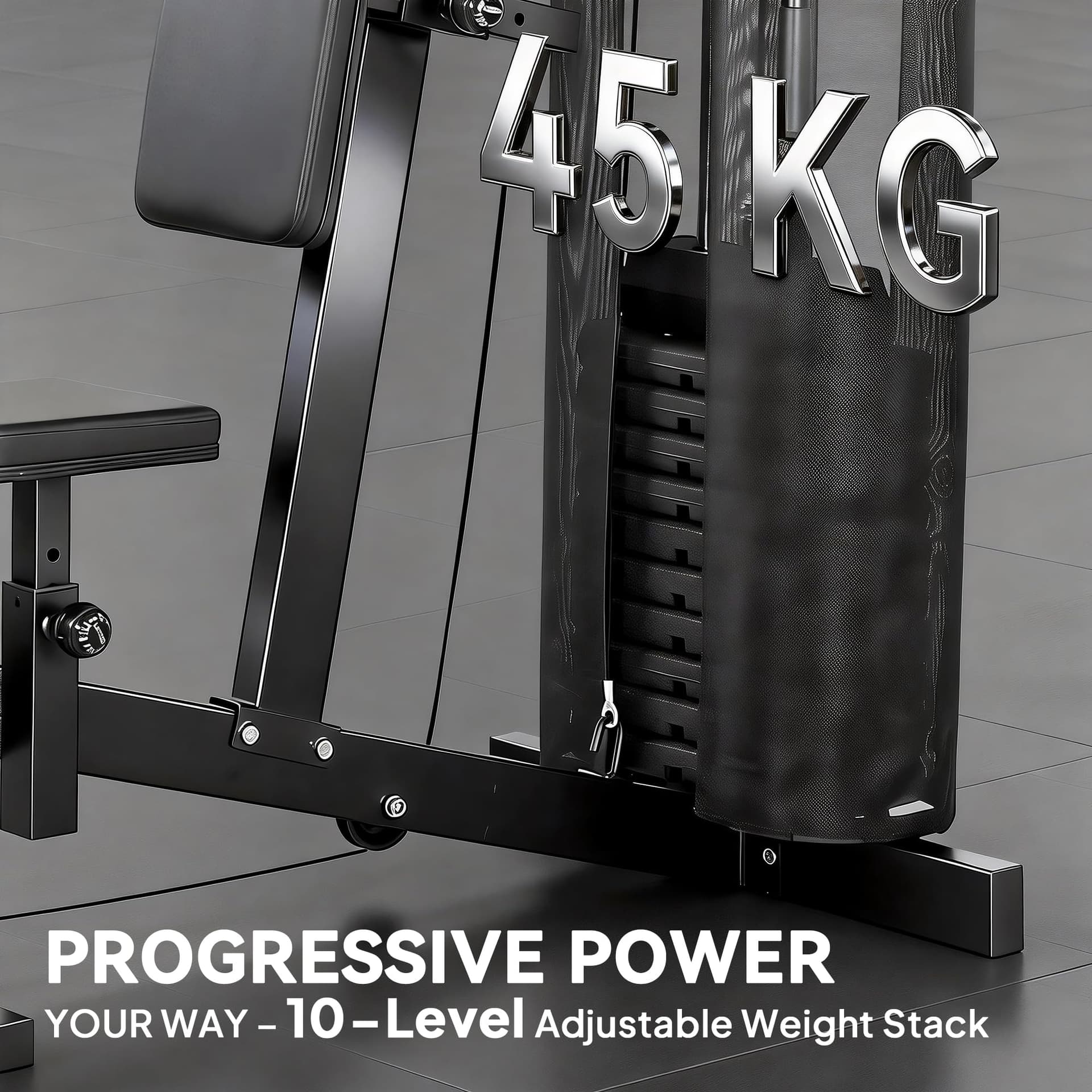 SPORTNOW Multi Gym, All in One Home Gym Machine with Adjustable Seat and Back, 45kg – Bild 4