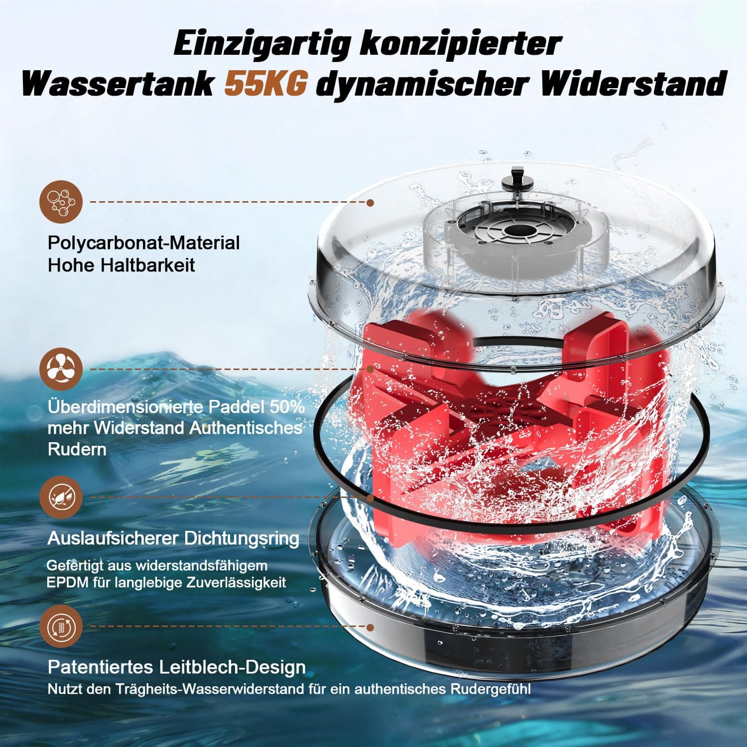 DMASUN Rudergerät für Zuhause Klappbar – Bild 3