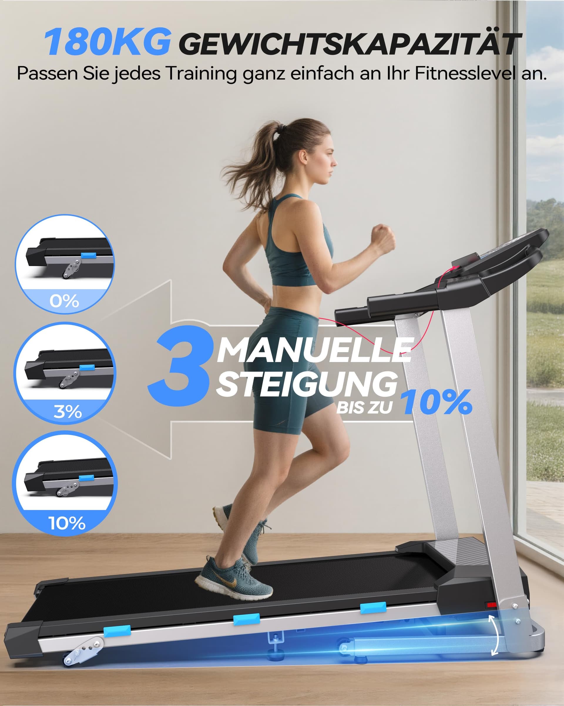 Cardirun Laufband für Zuhause Klappbar – Bild 2