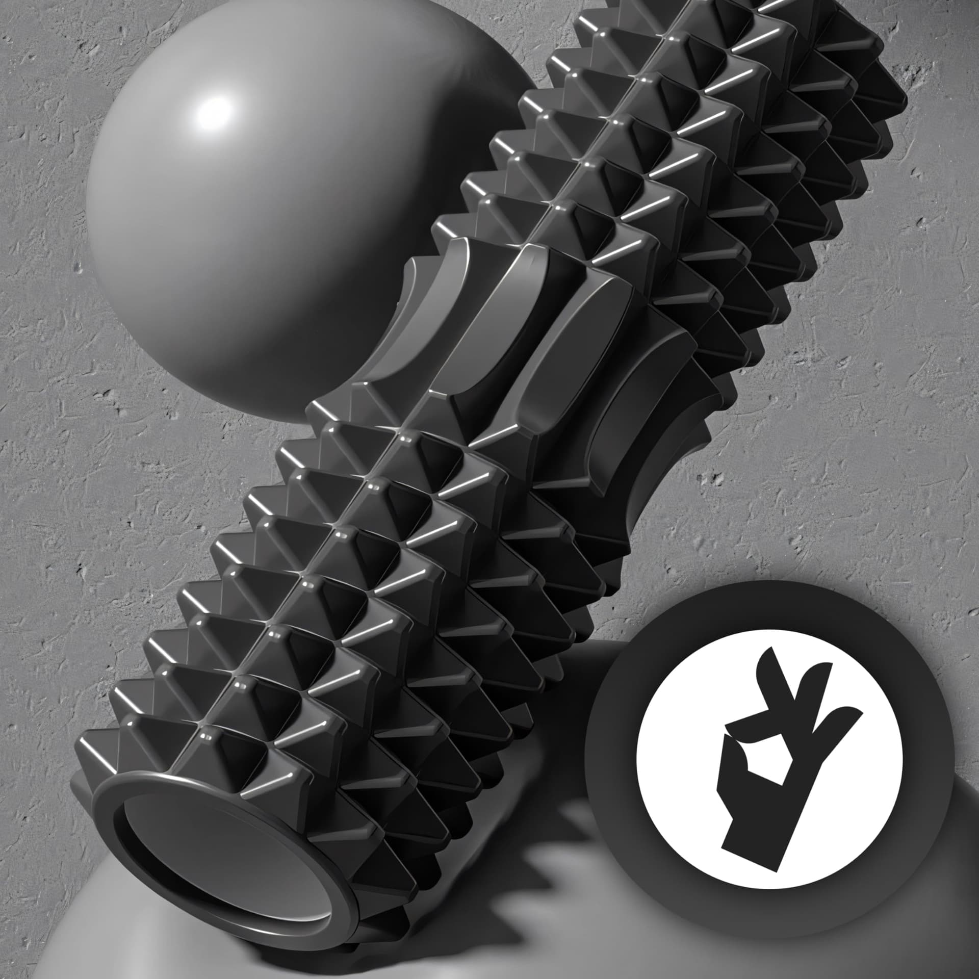 Retoo Faszienrolle Fitness-Rolle Standard mittlere Härte – Bild 7