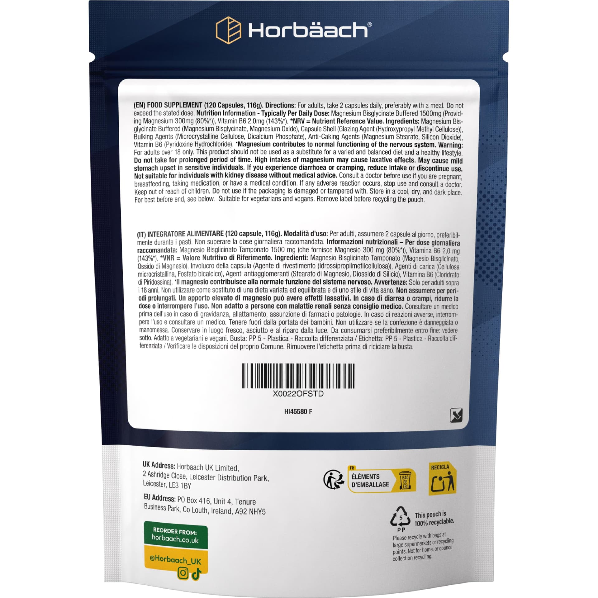 Horbäach Magnesium Glycinate 1500mg – Bild 6