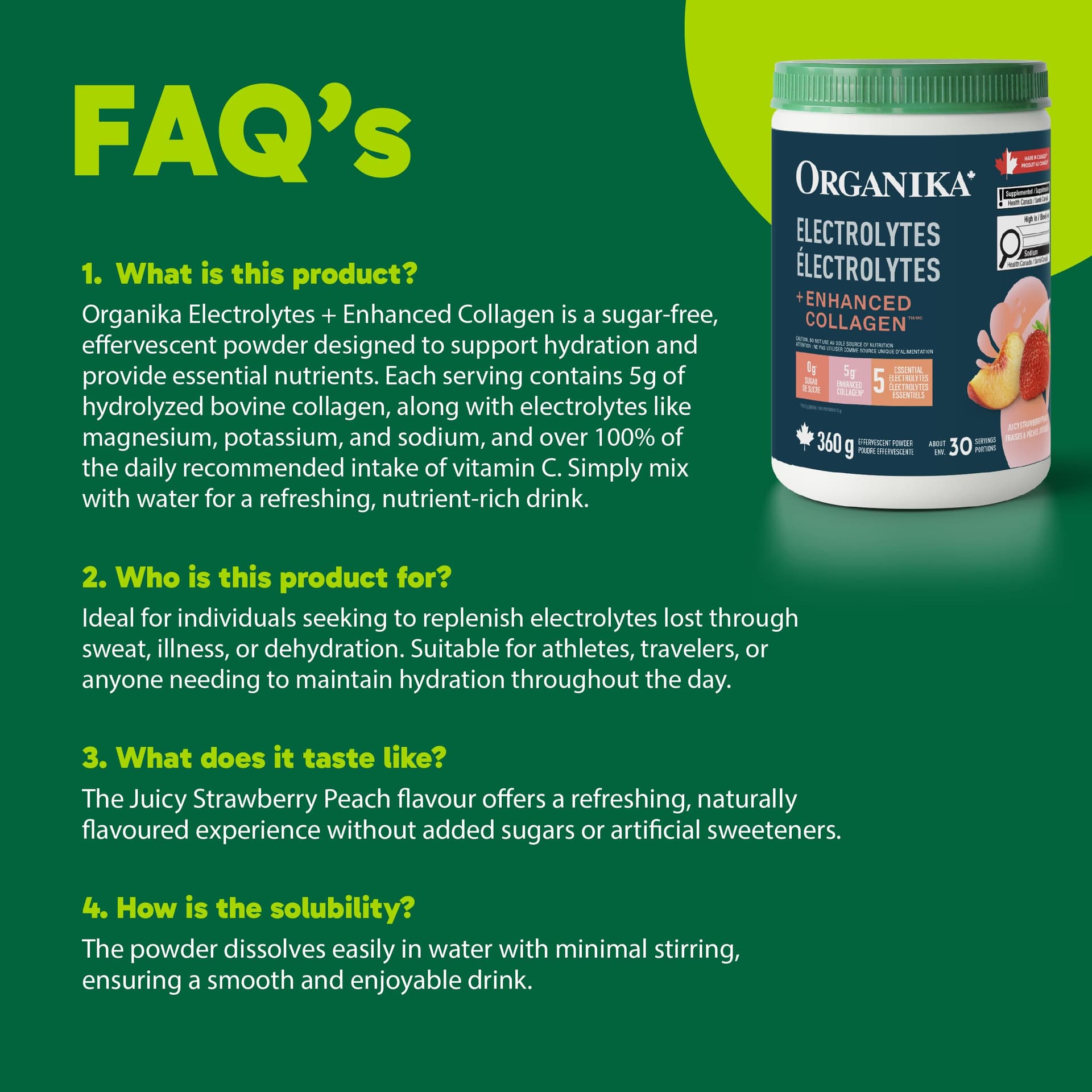 Organika Canadian-Made Electrolytes + Enhanced Collagen – Bild 7
