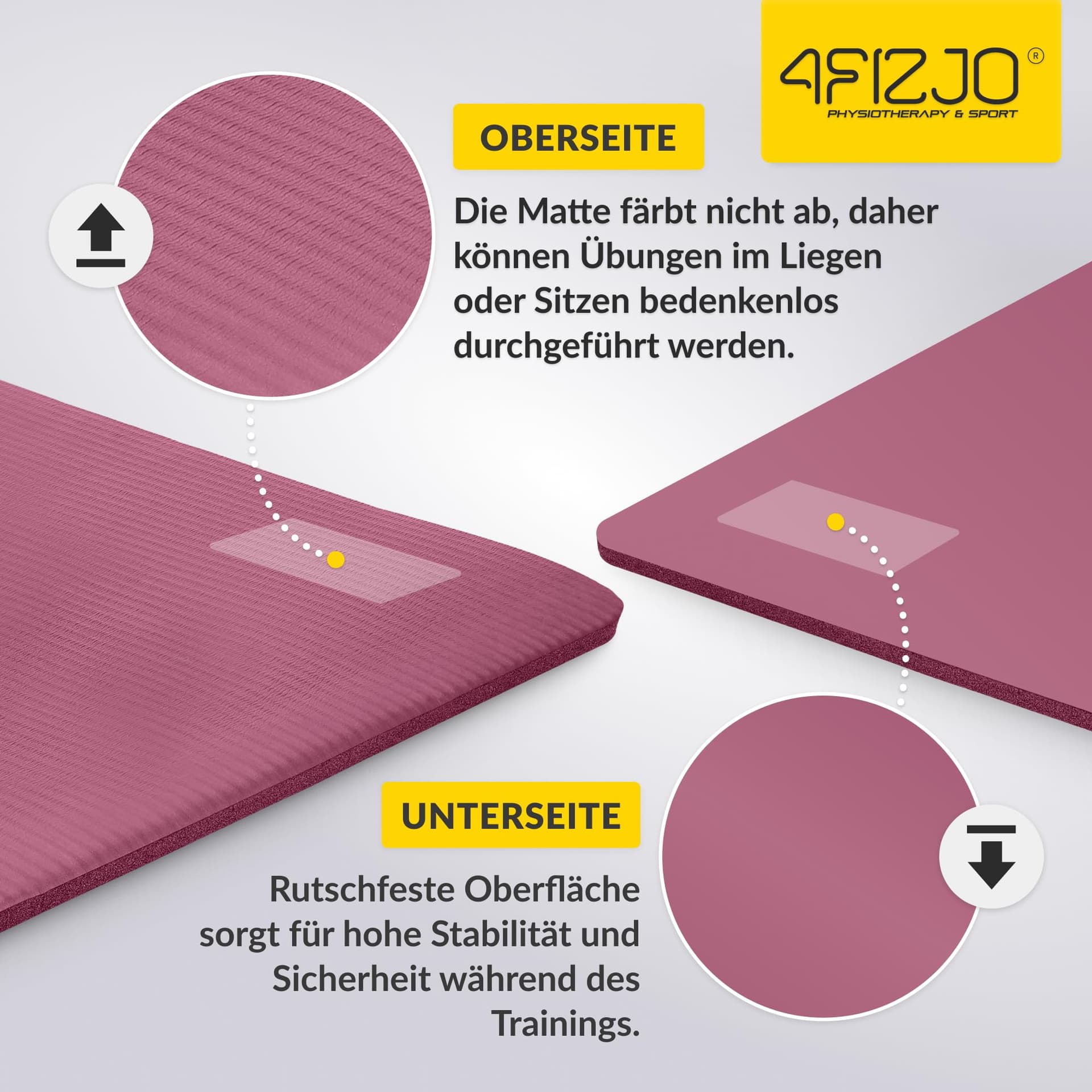 4FIZJO Fitnessmatte mit Tragegurt – Bild 4