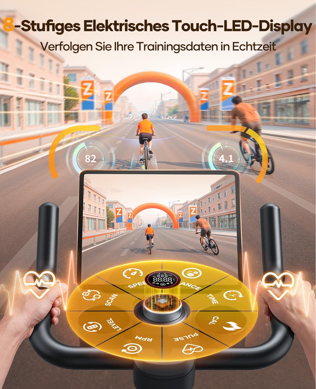 Toputure Neu Heimtrainer Fahrrad mit Elektr. – Bild 2