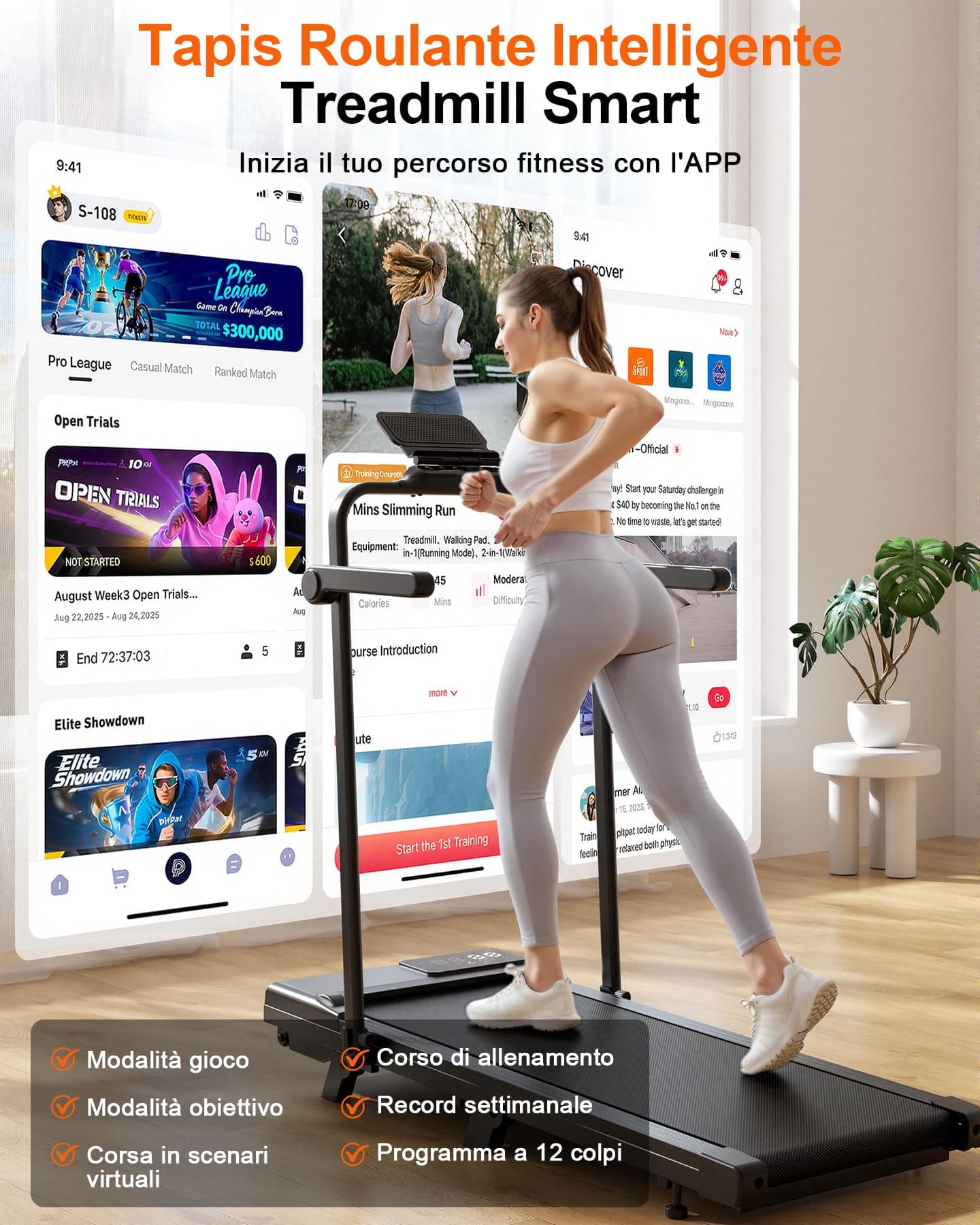 Superun Folding Walking Pad 3 in 1 Oversized Treadmill for – Bild 3