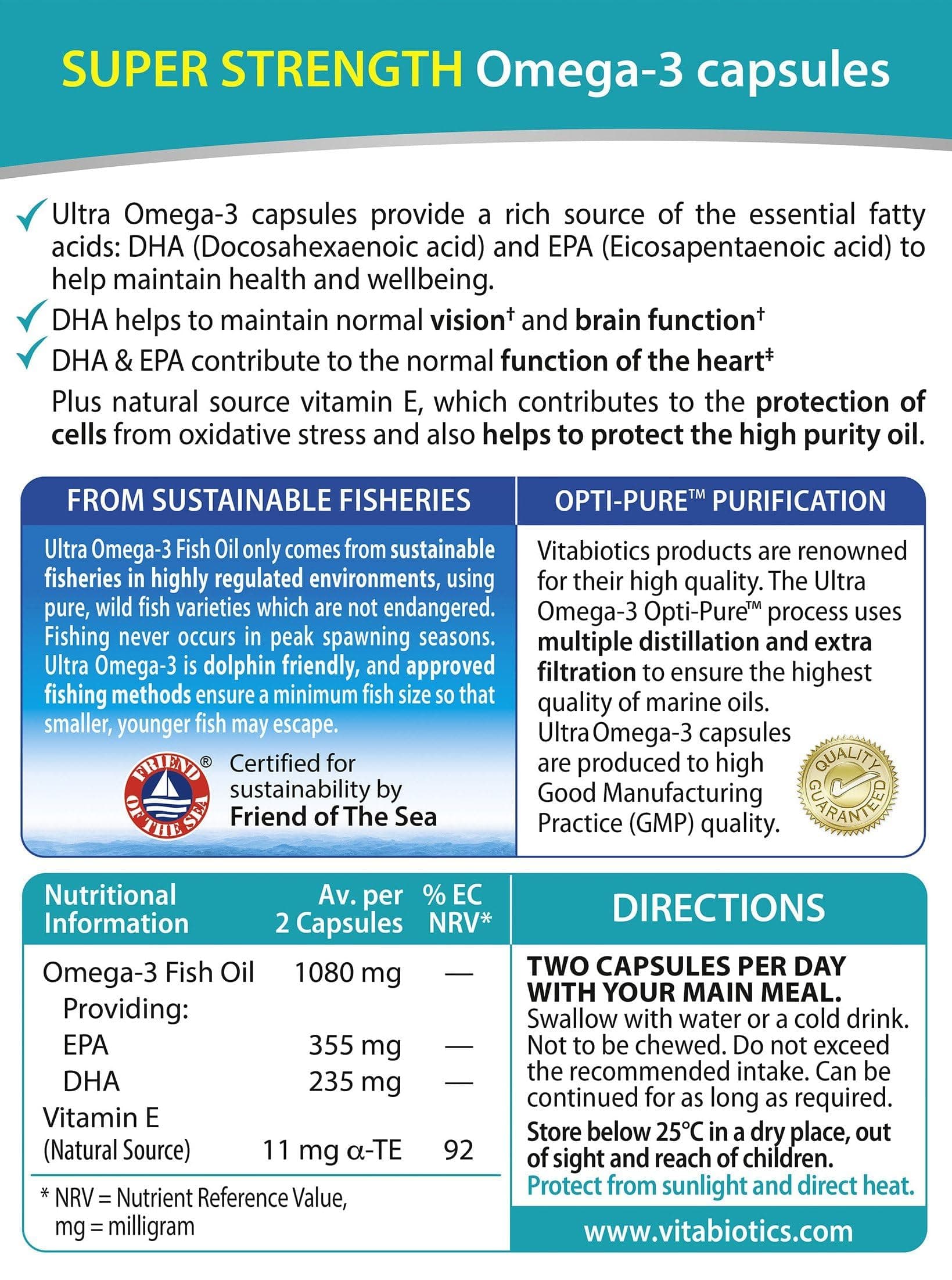 Vitabiotics Ultra Omega-3 Fish Oils Capsules with DHA EPA – Bild 4