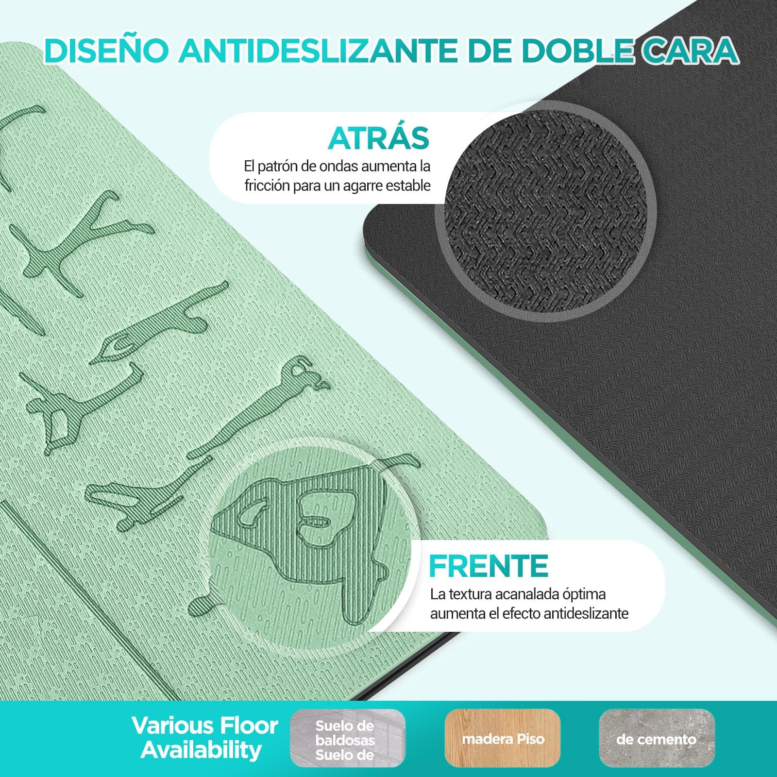 OUTDOUSE Esterilla Yoga,Esterilla Fitness – Bild 3