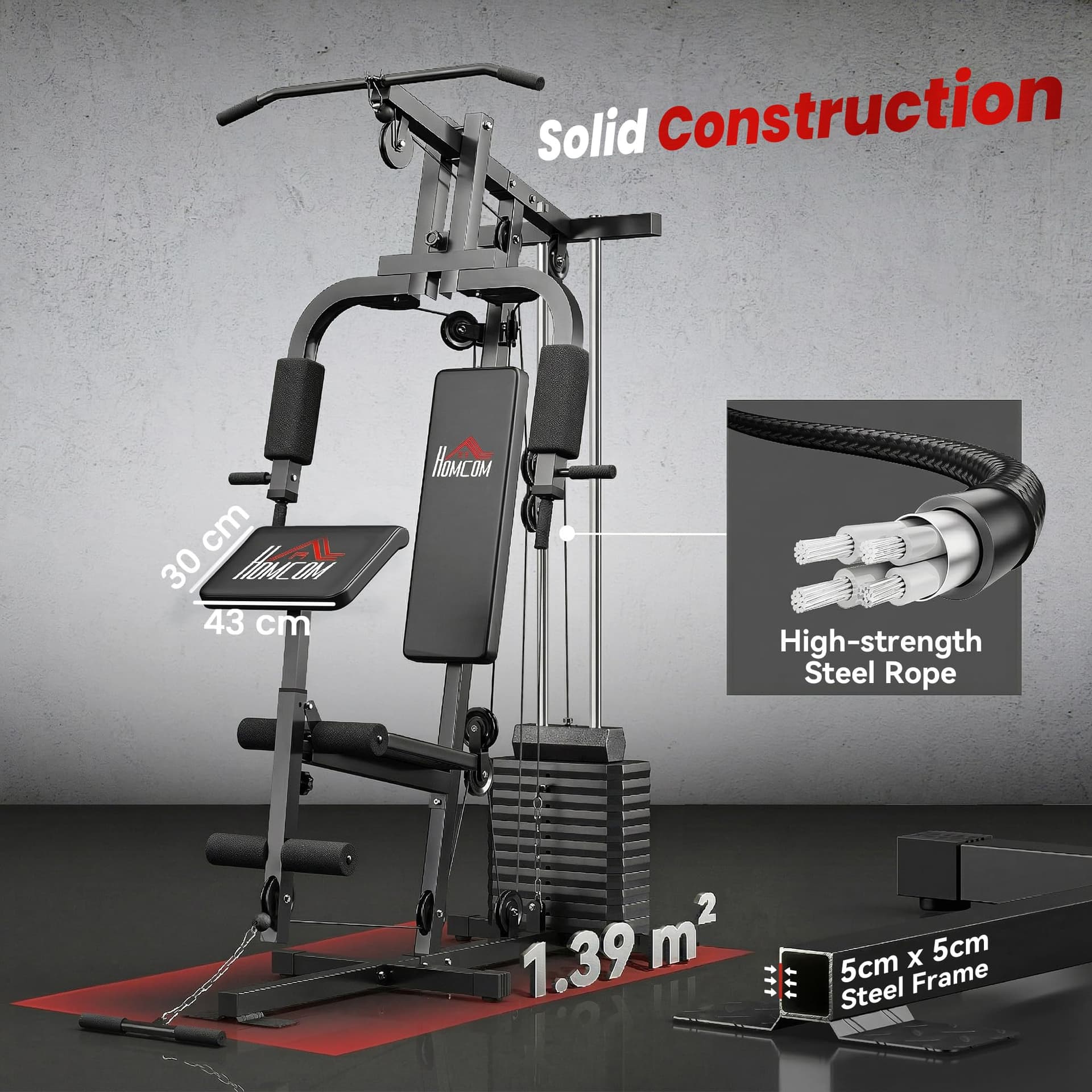 Soozier Home Gym Equipment Weight Training Machine – Bild 5